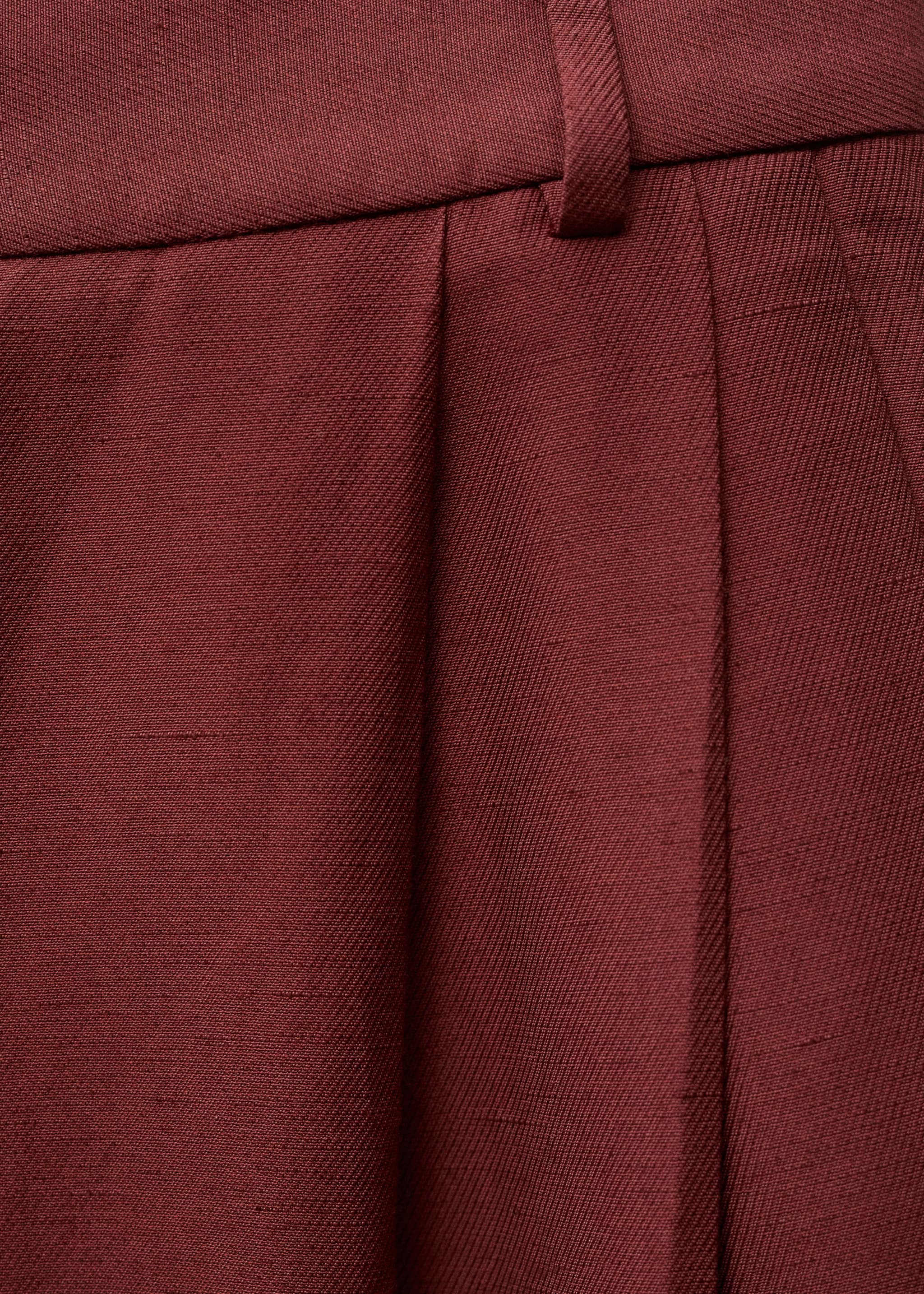 Wide-leg linen-blend suit trousers - Details of the article 0