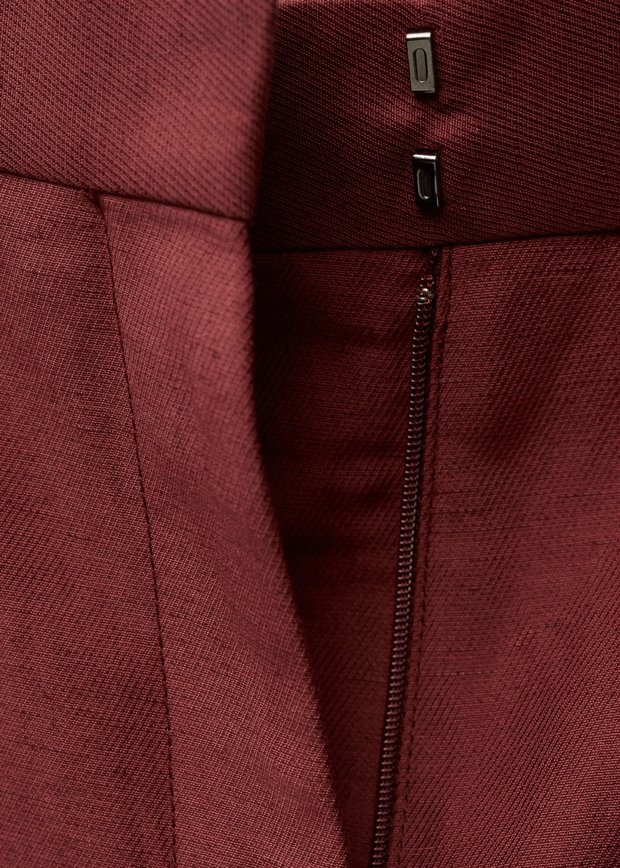 Wide-leg linen-blend suit trousers - Details of the article 8