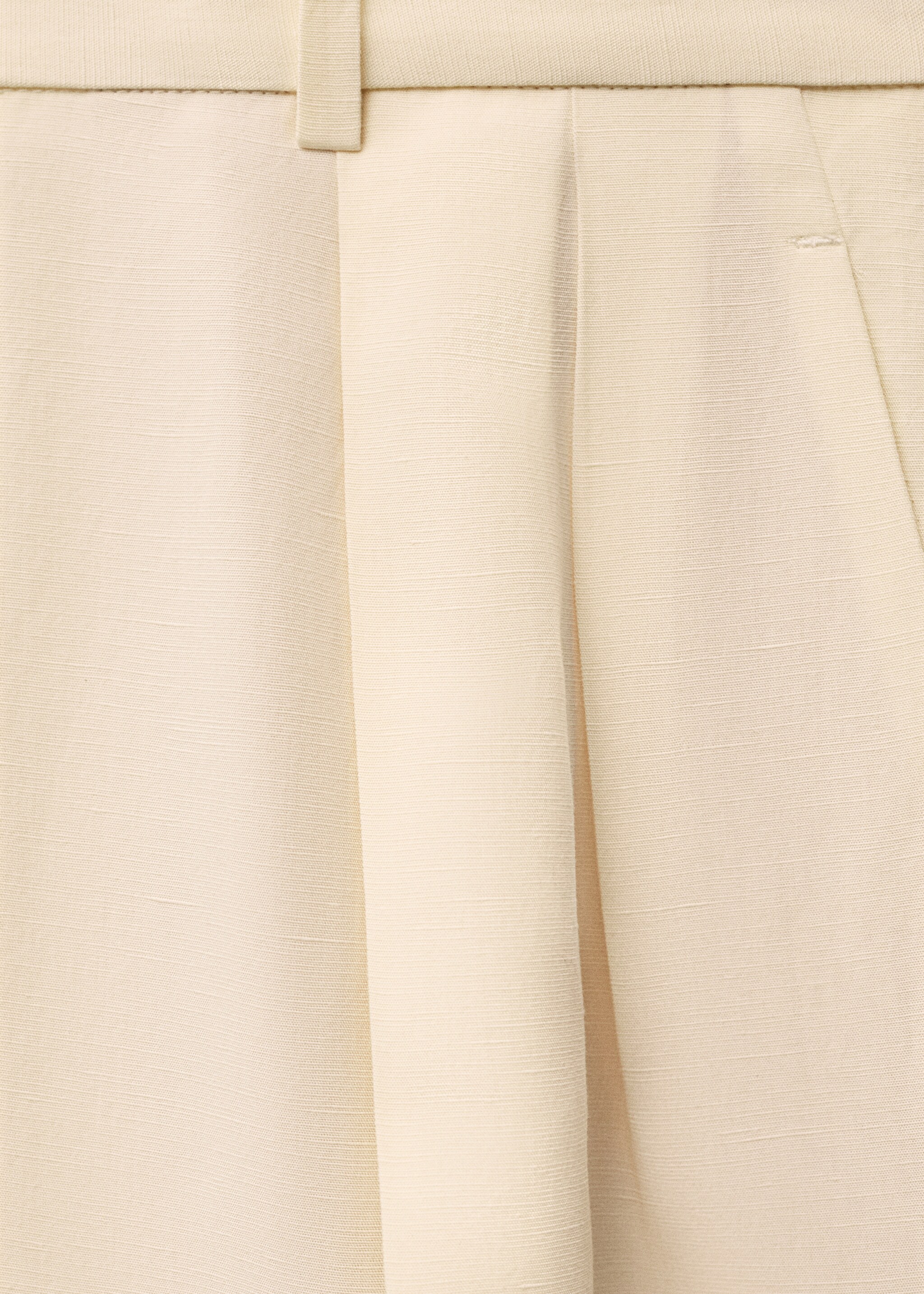 Straight-fit linen-blend suit trousers - Details of the article 0