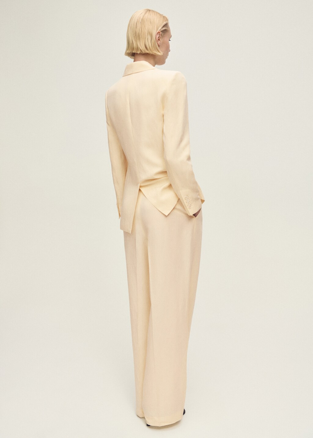 Straight-fit linen-blend suit pants - image 3