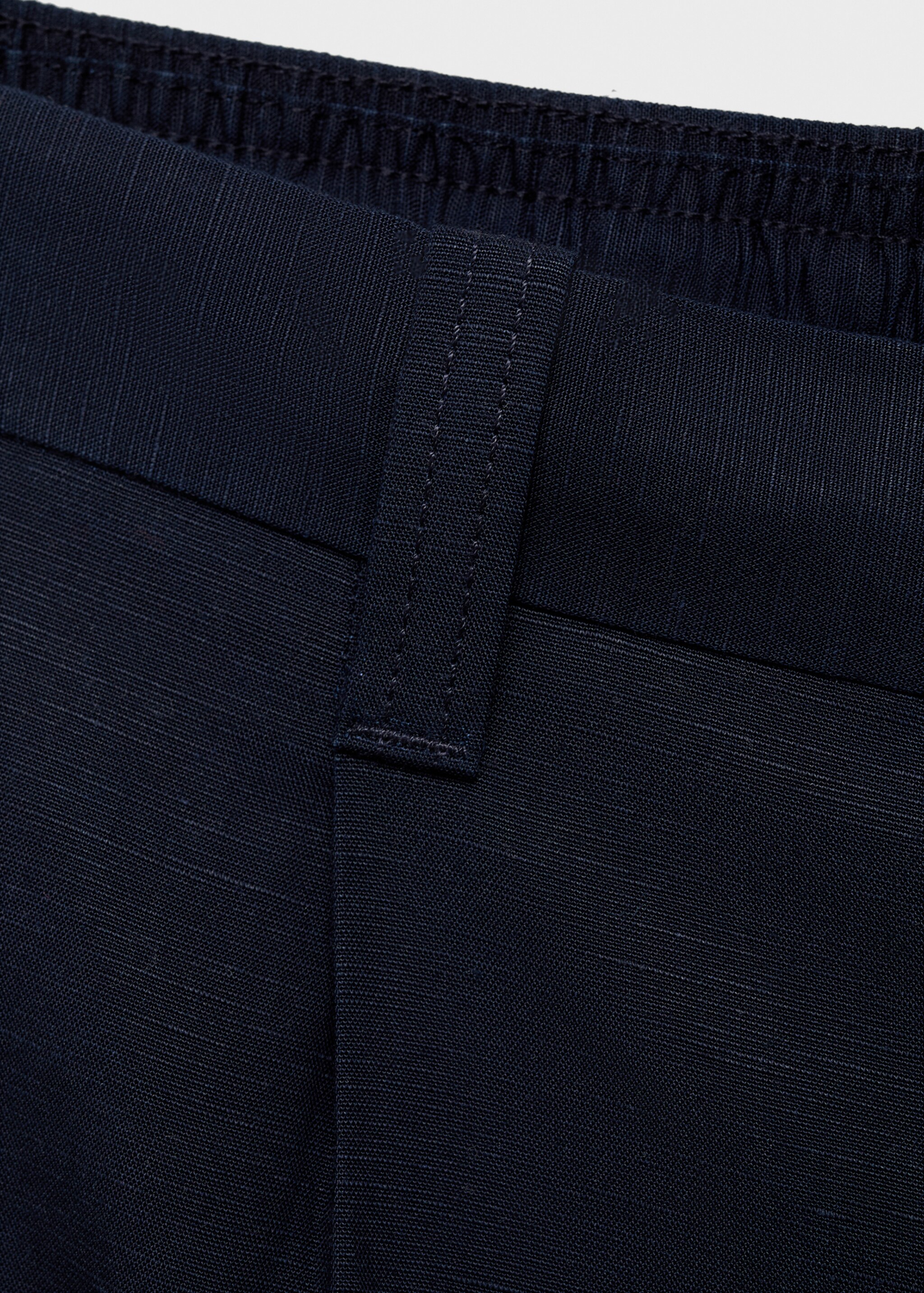 Linen lyocell regular-fit trousers - Details of the article 8