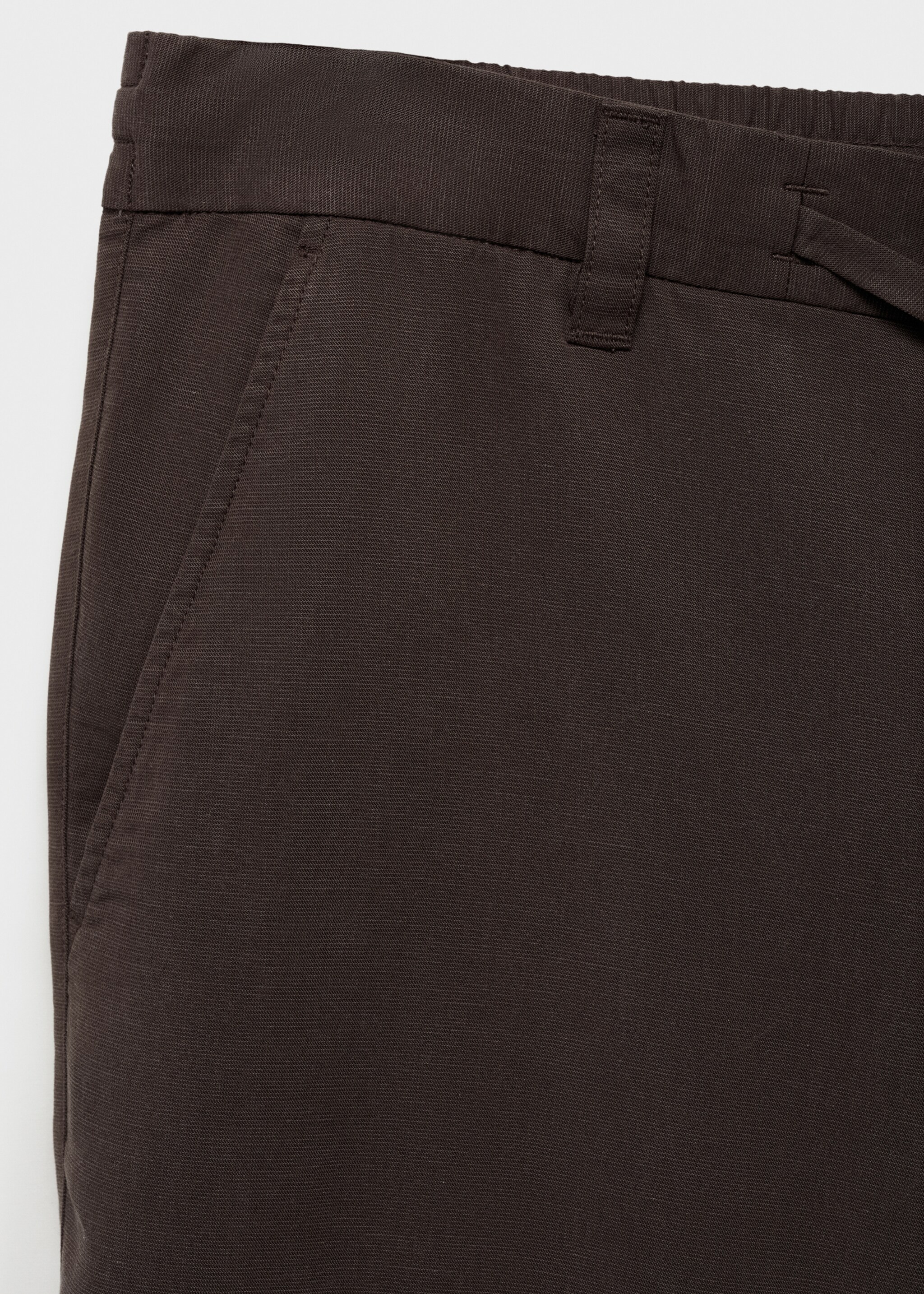 Straight-fit viscose trousers - Details of the article 0