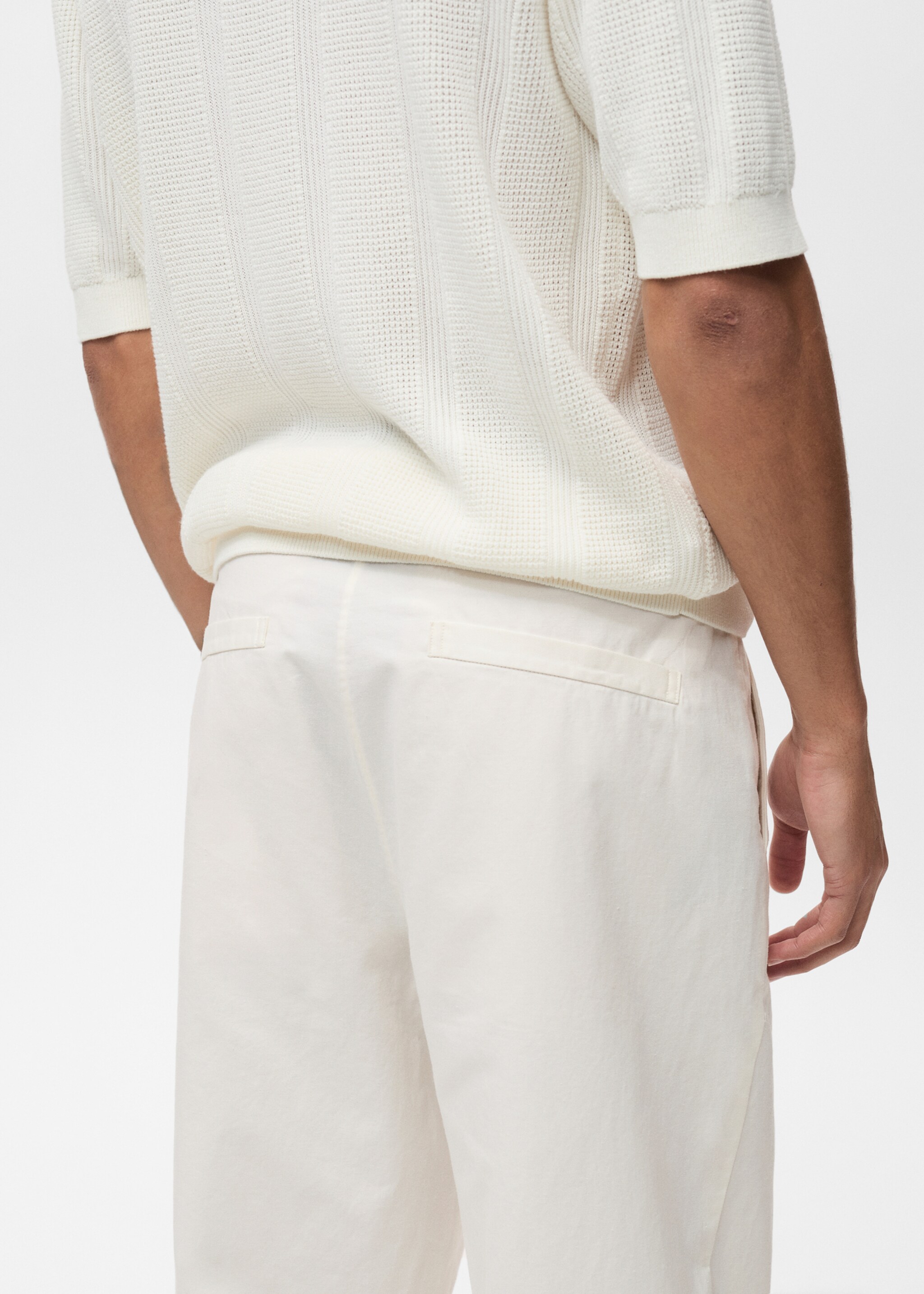 Regular-fit linen trousers - Details of the article 6