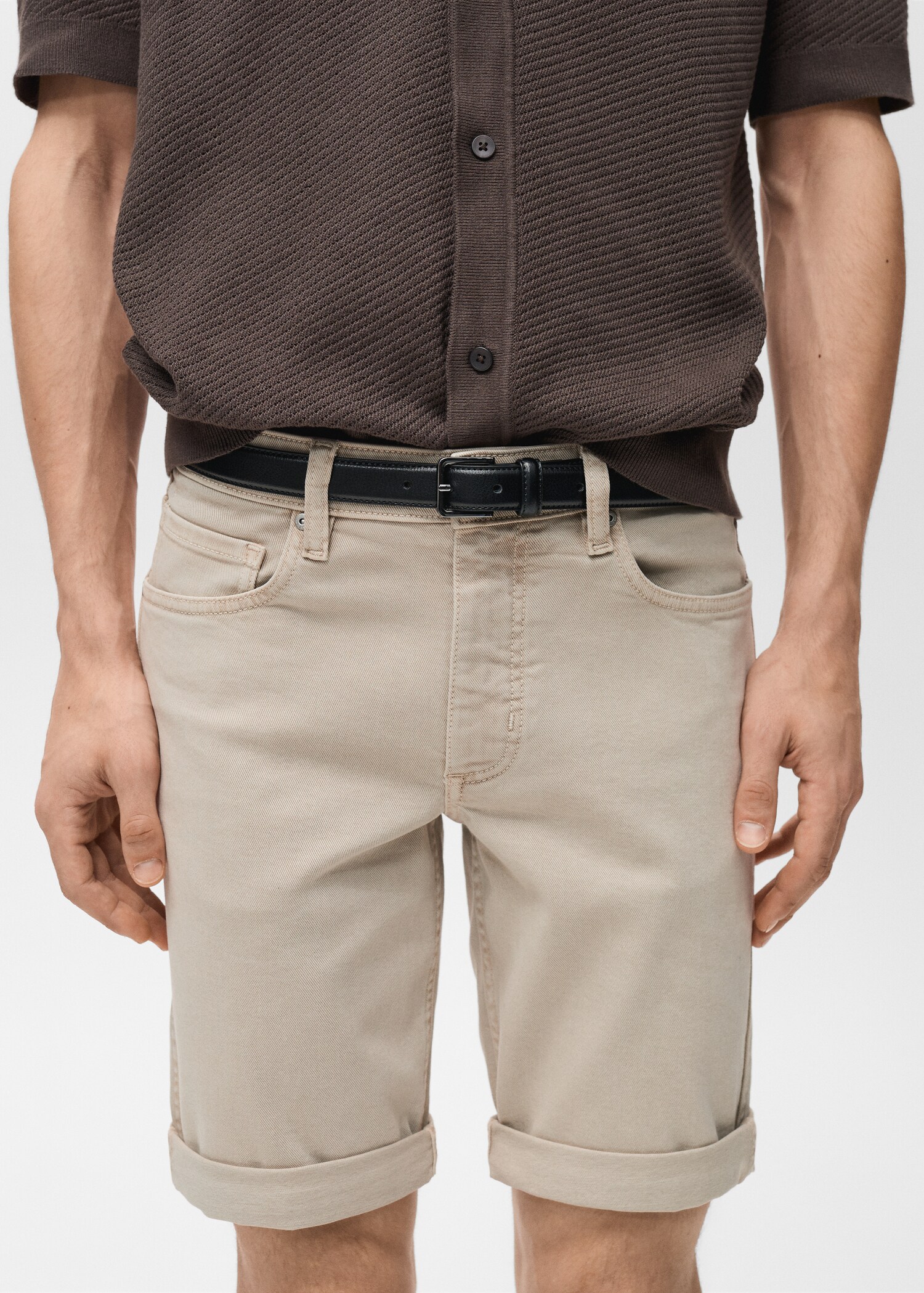Slim Fit-Bermudashorts aus Baumwolle - Detail des Artikels 1