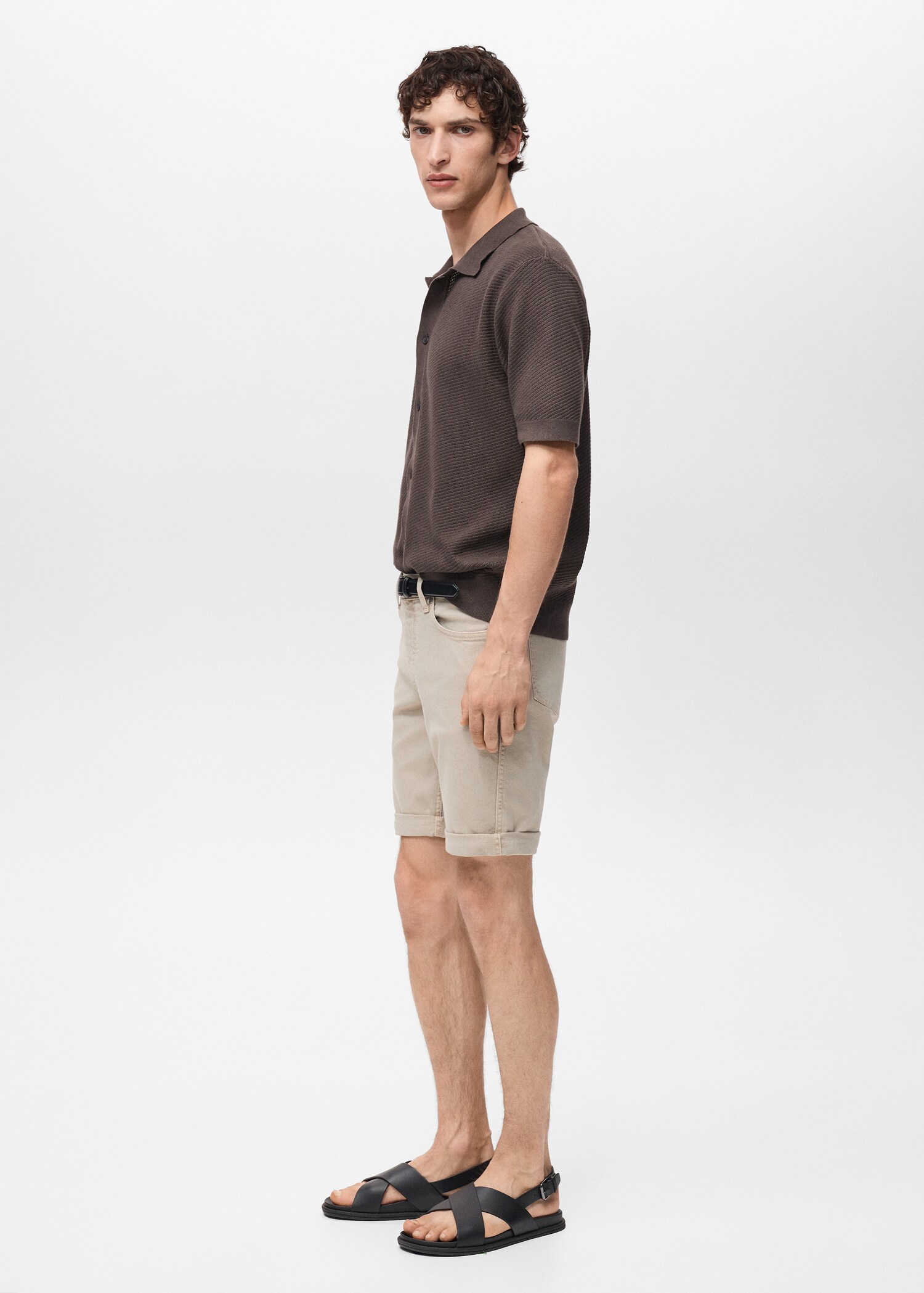 Slim Fit-Bermudashorts aus Baumwolle - Detail des Artikels 2