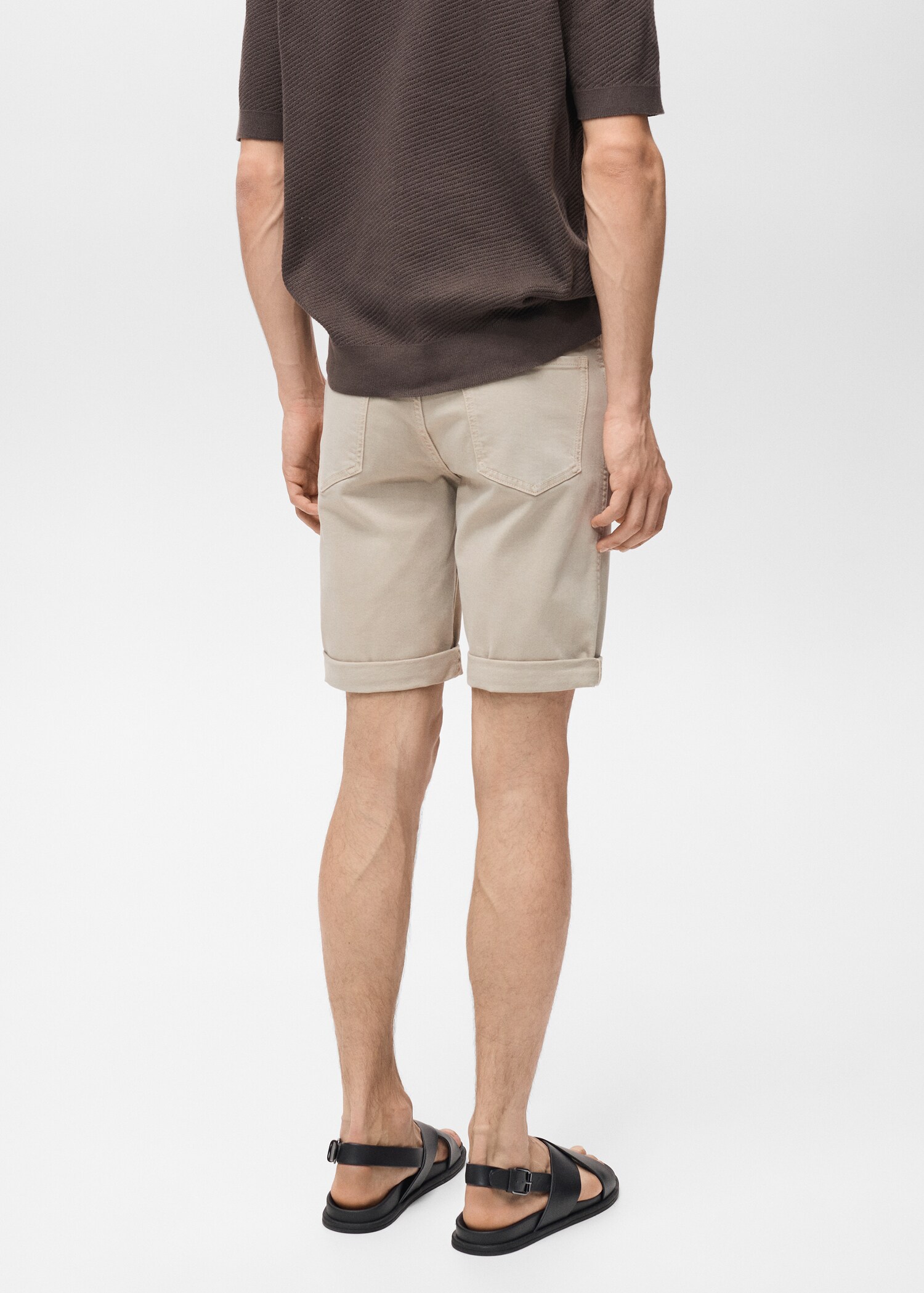 Slim Fit-Bermudashorts aus Baumwolle - Rückseite des Artikels
