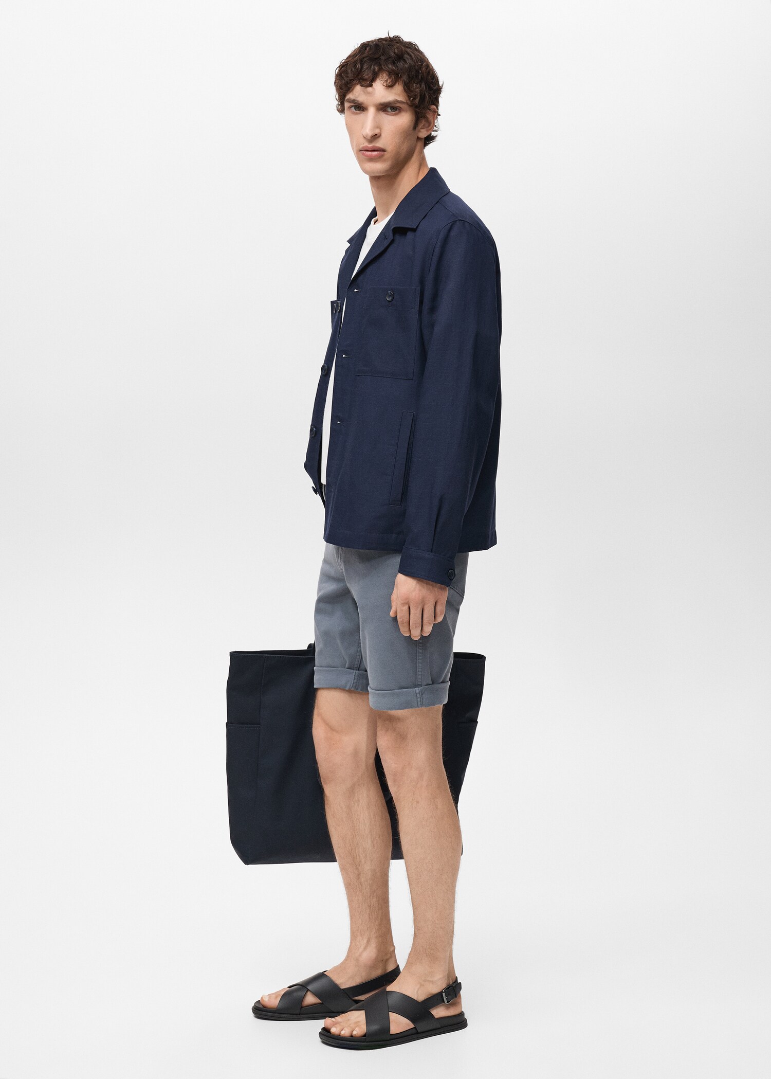 Slim Fit-Bermudashorts aus Baumwolle - Detail des Artikels 2