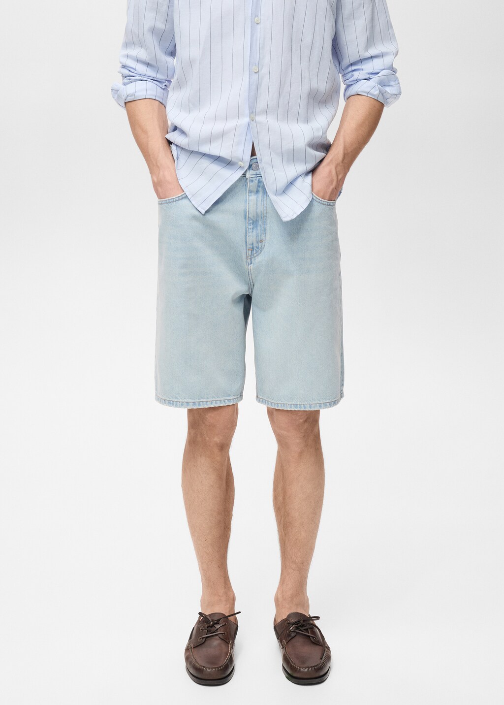 Solid Monty Chino shorts voor heren, bermuda, korte broek met riem van stretchmateriaal, regular fit, zwart (9000), M