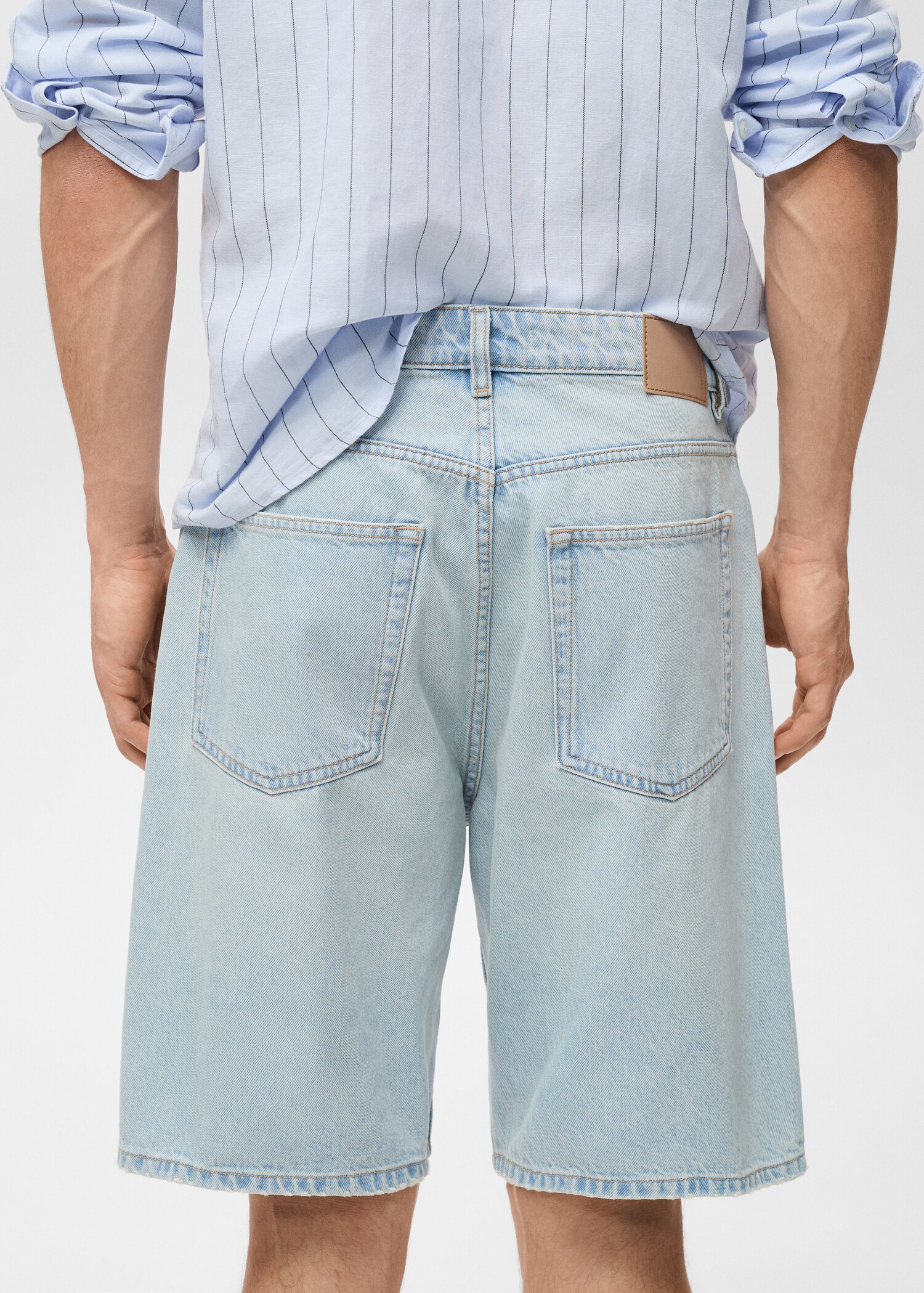 Denim relaxed-fit bermuda shorts - Details of the article 6