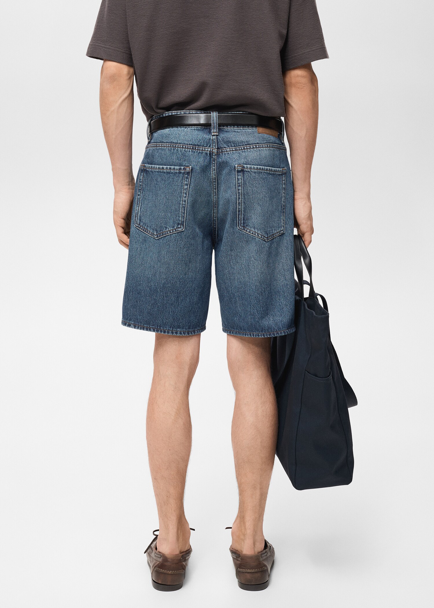 Regular-fit denim shorts - Reverse of the article