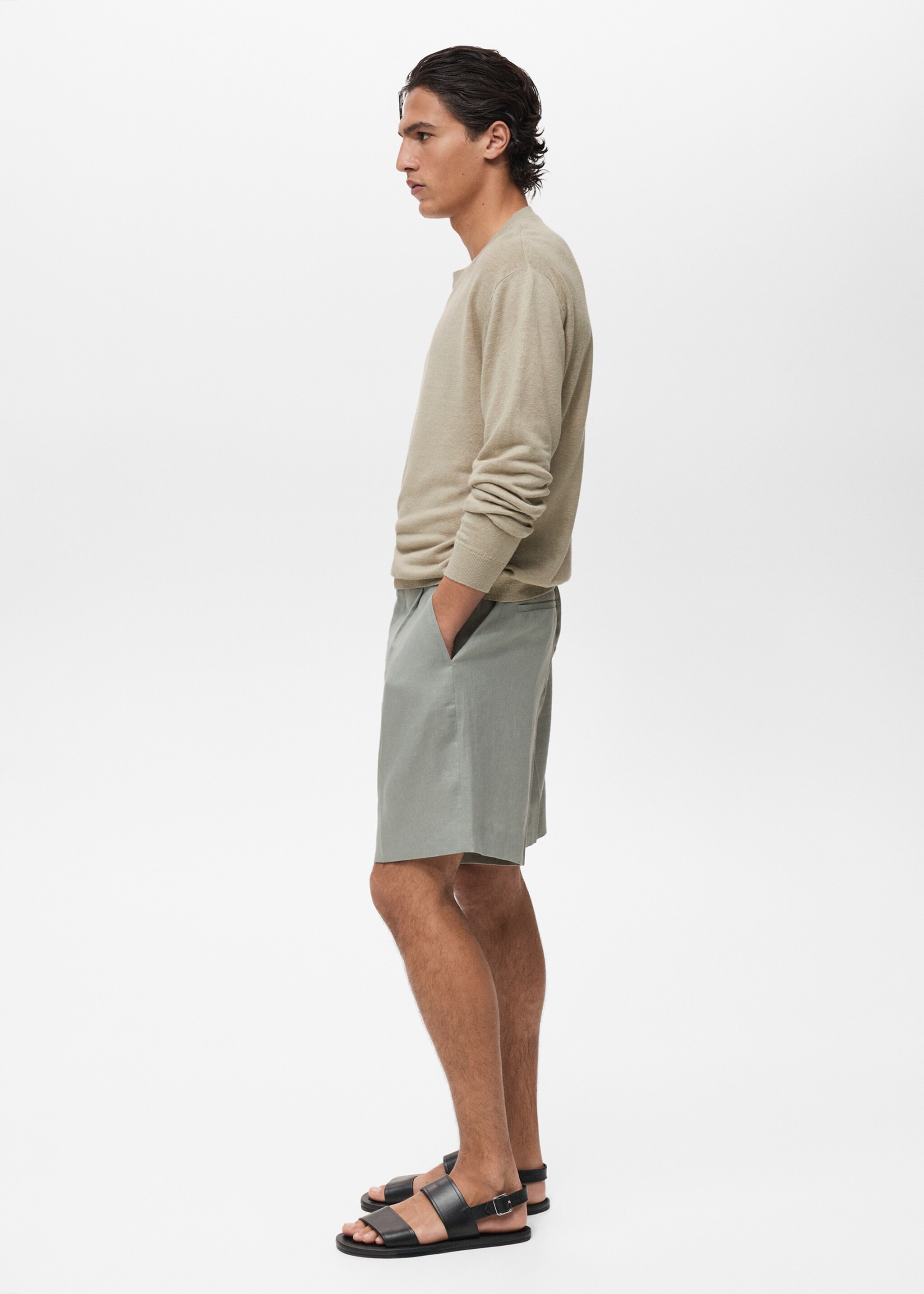 Bermudas 100% lino pinzas - Detalle del artículo 2