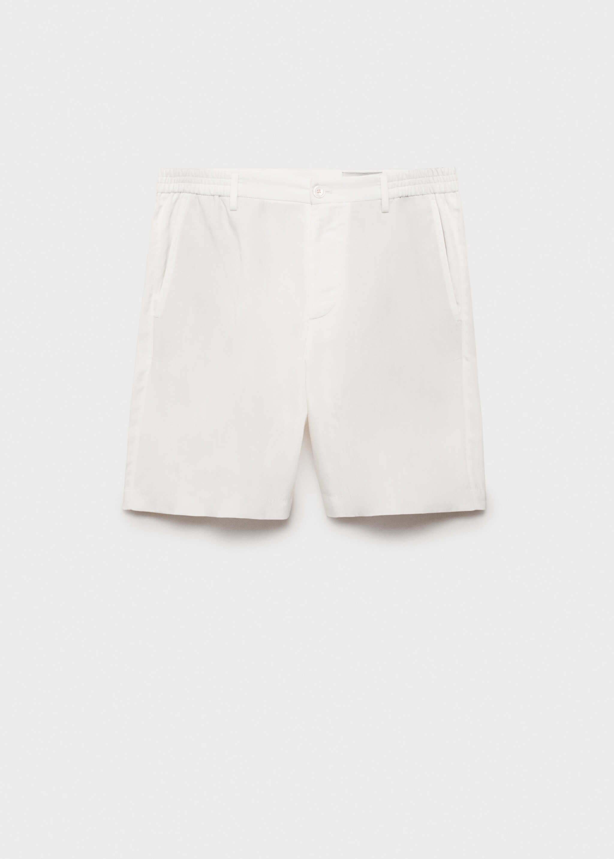 Linen lyocell slim-fit bermuda shorts - Article without model