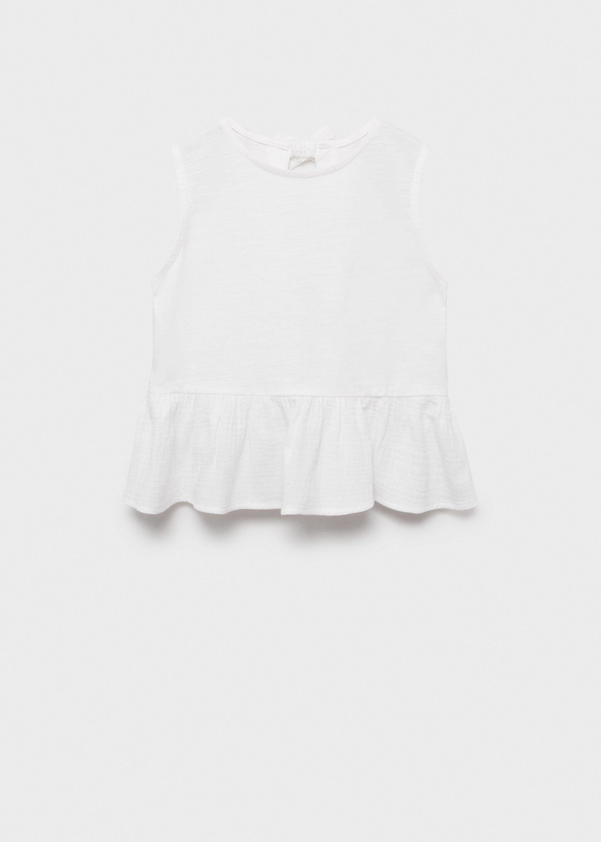 T-Shirt mit Volant-Details und Schleife - Artikel ohne Model