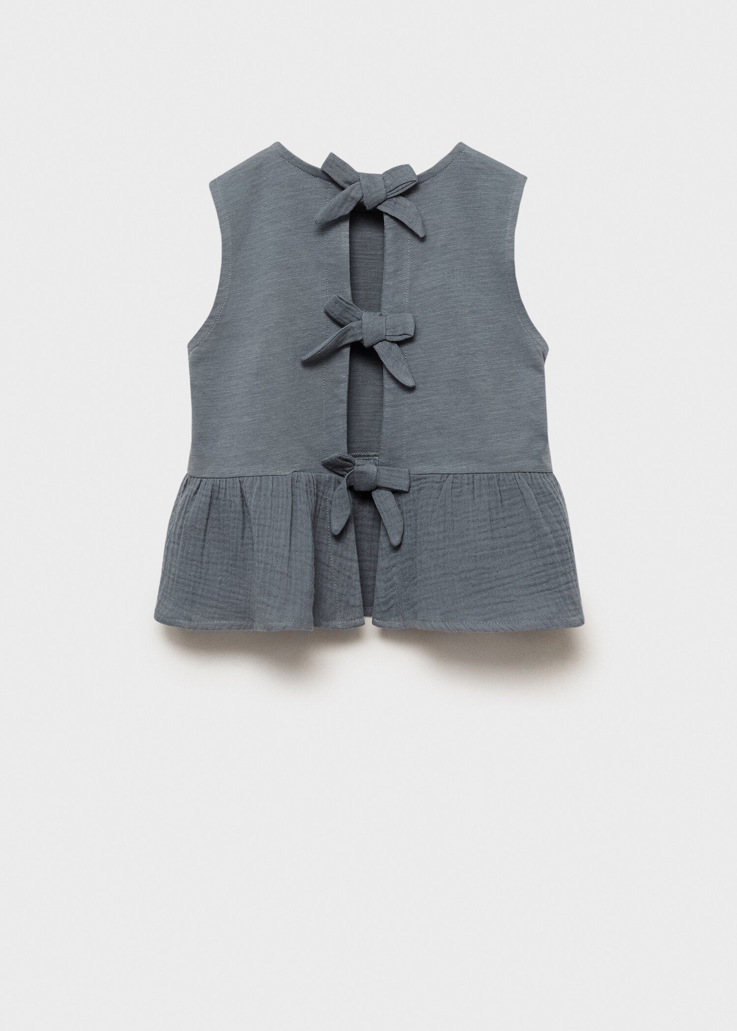 Bow ruffle T-shirt - Reverse of the article