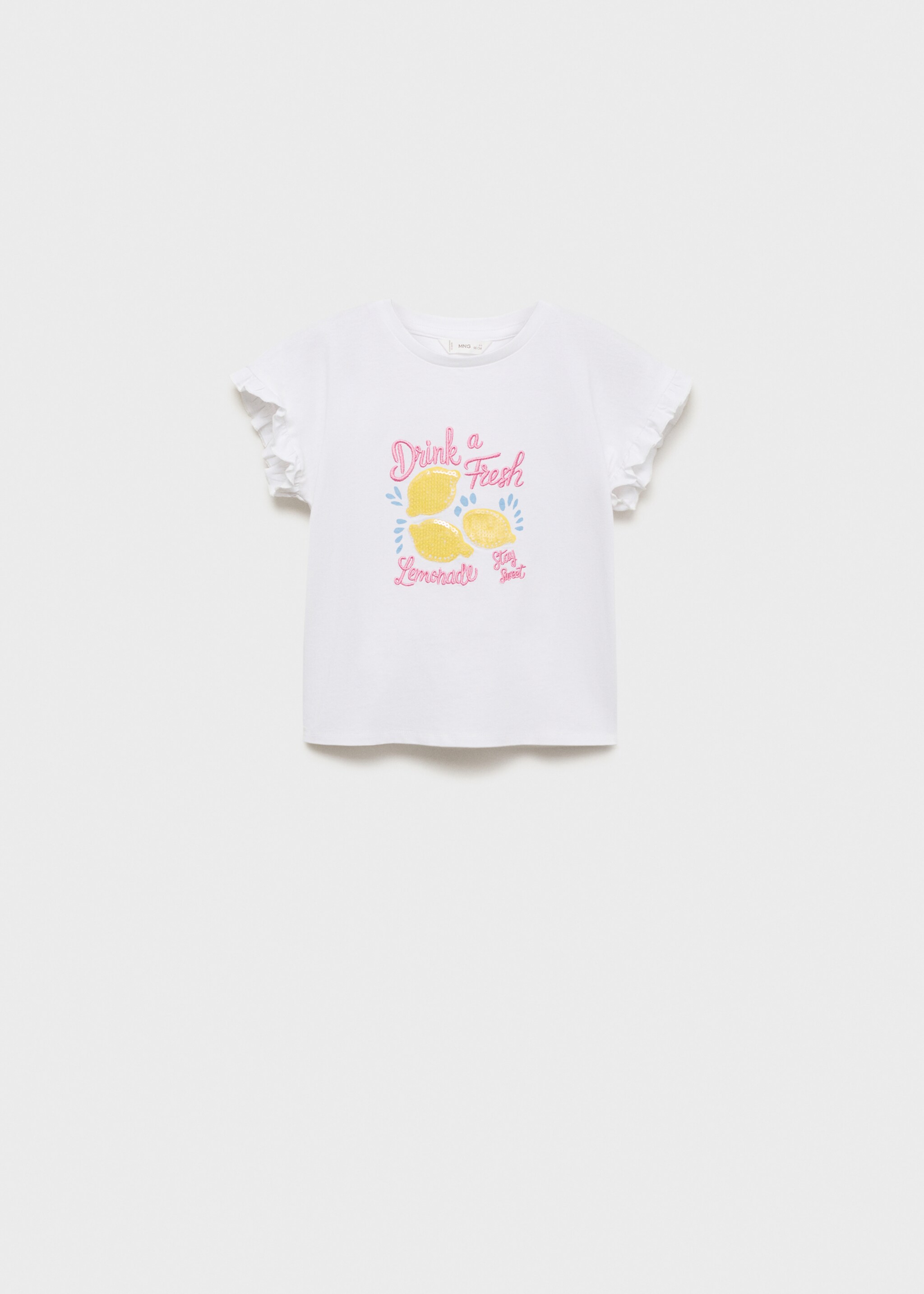 Ruffled printed t-shirt - Article without model