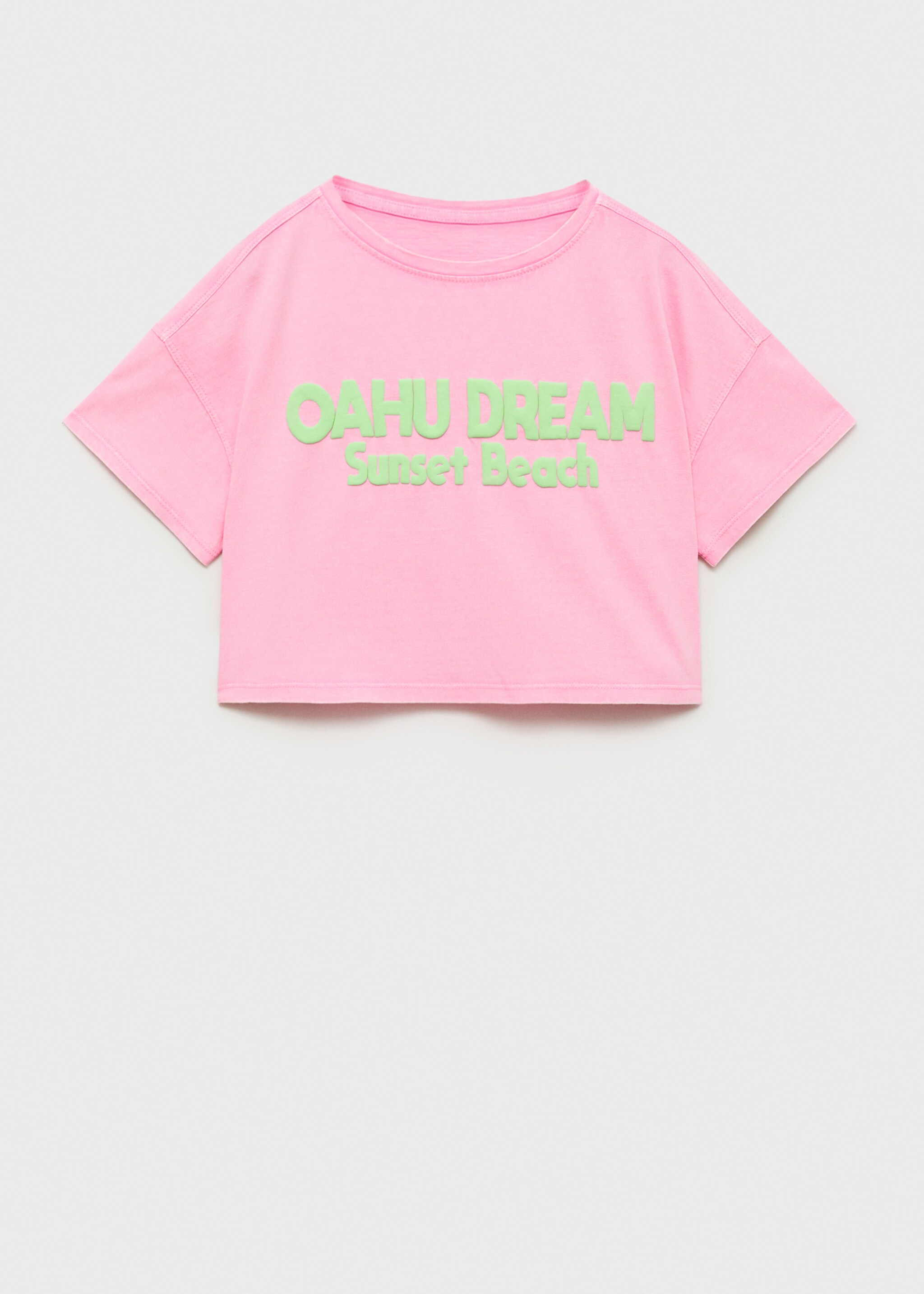 T-shirt med text i relief - Artikel utan modell