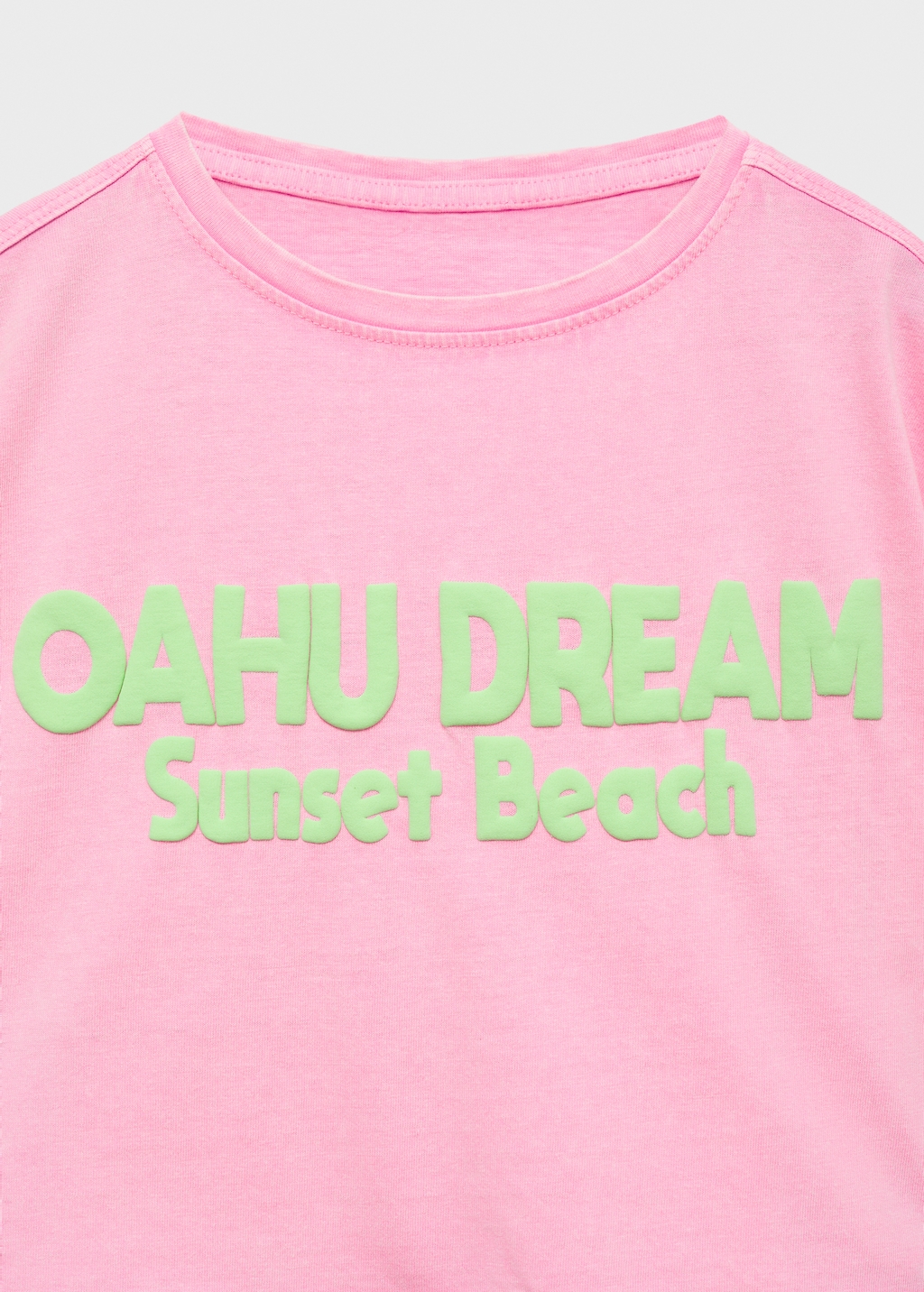 Embossed message t-shirt