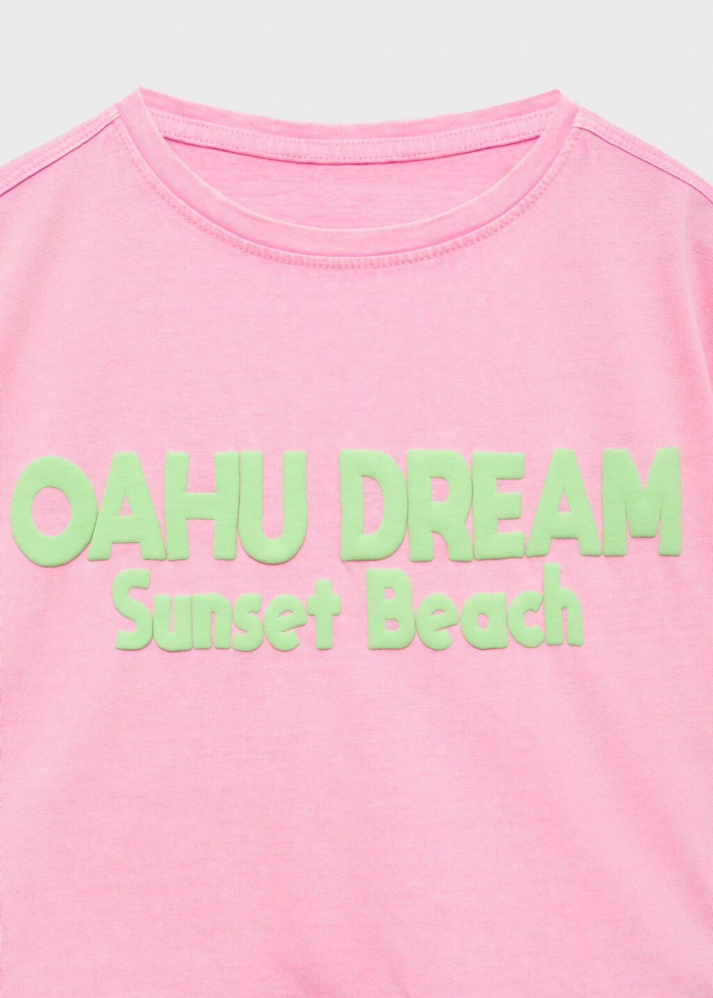 Embossed message t-shirt