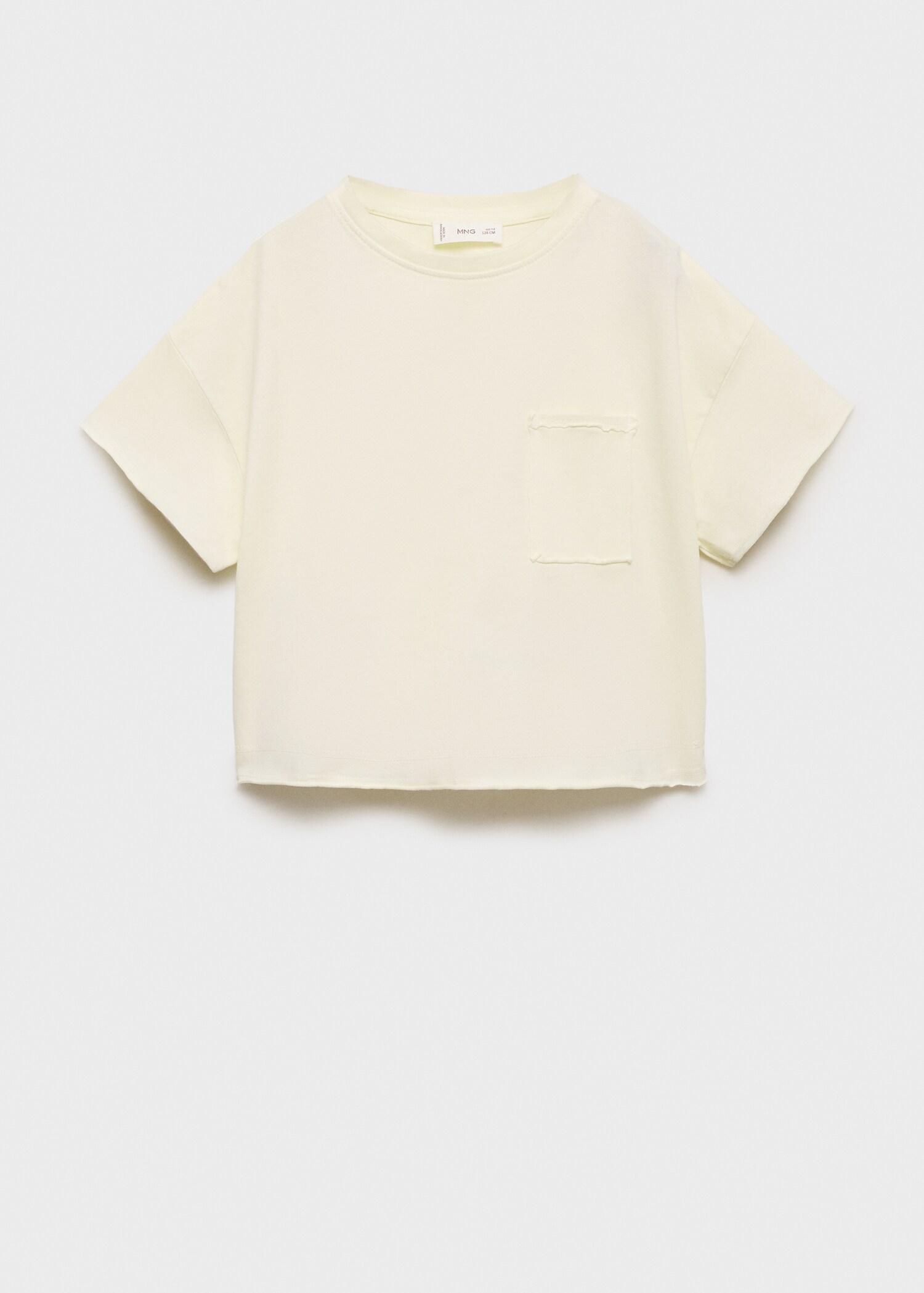 Cropped t-shirt with pocket - Article without model