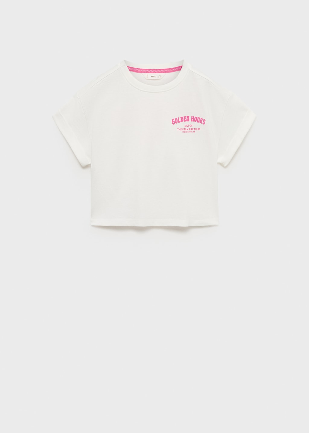 Printed cropped t-shirt - Kids | MANGO USA Printed cropped t-shirt - Kids | MANGO USA