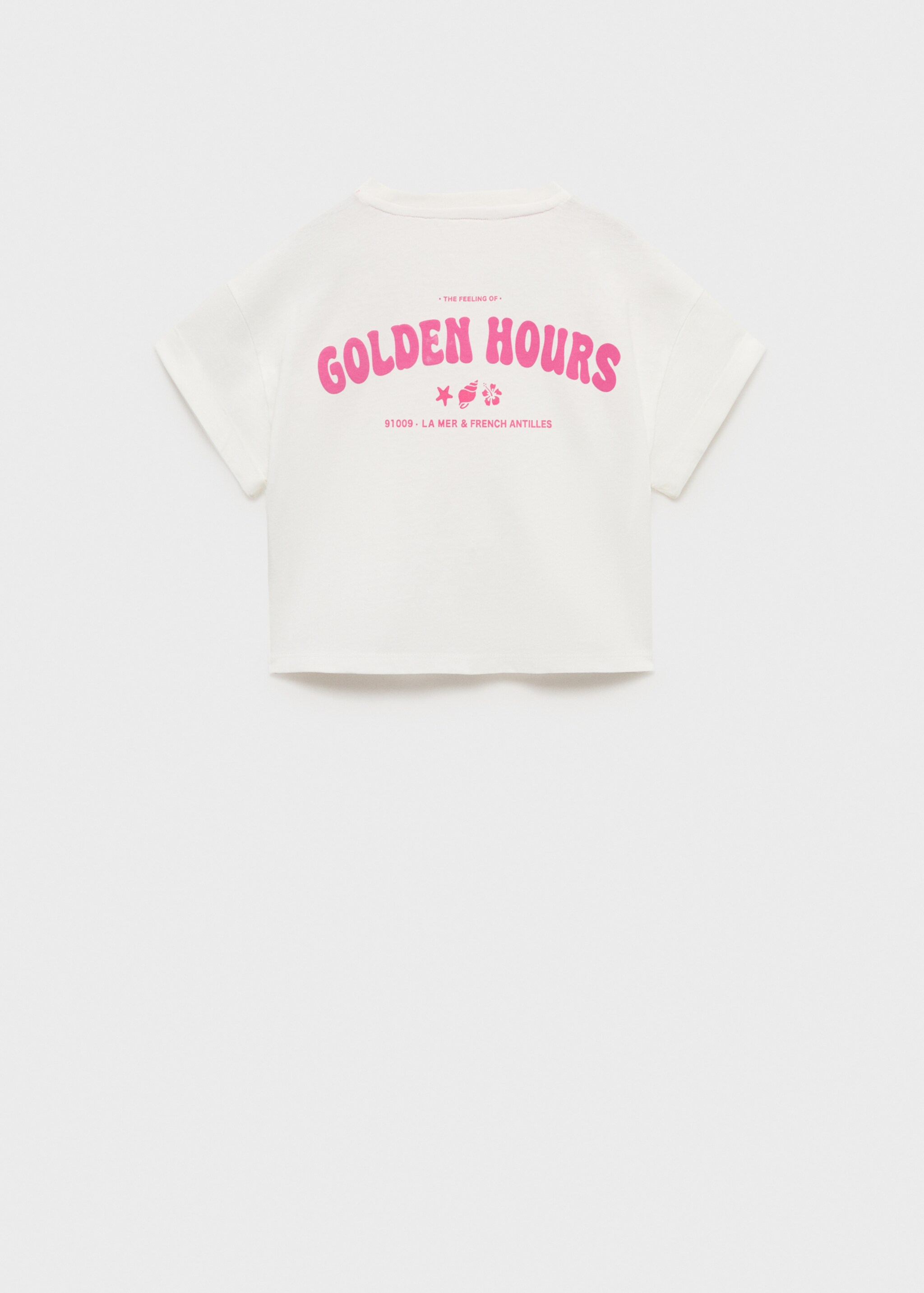 Printed cropped t-shirt - Reverse of the article