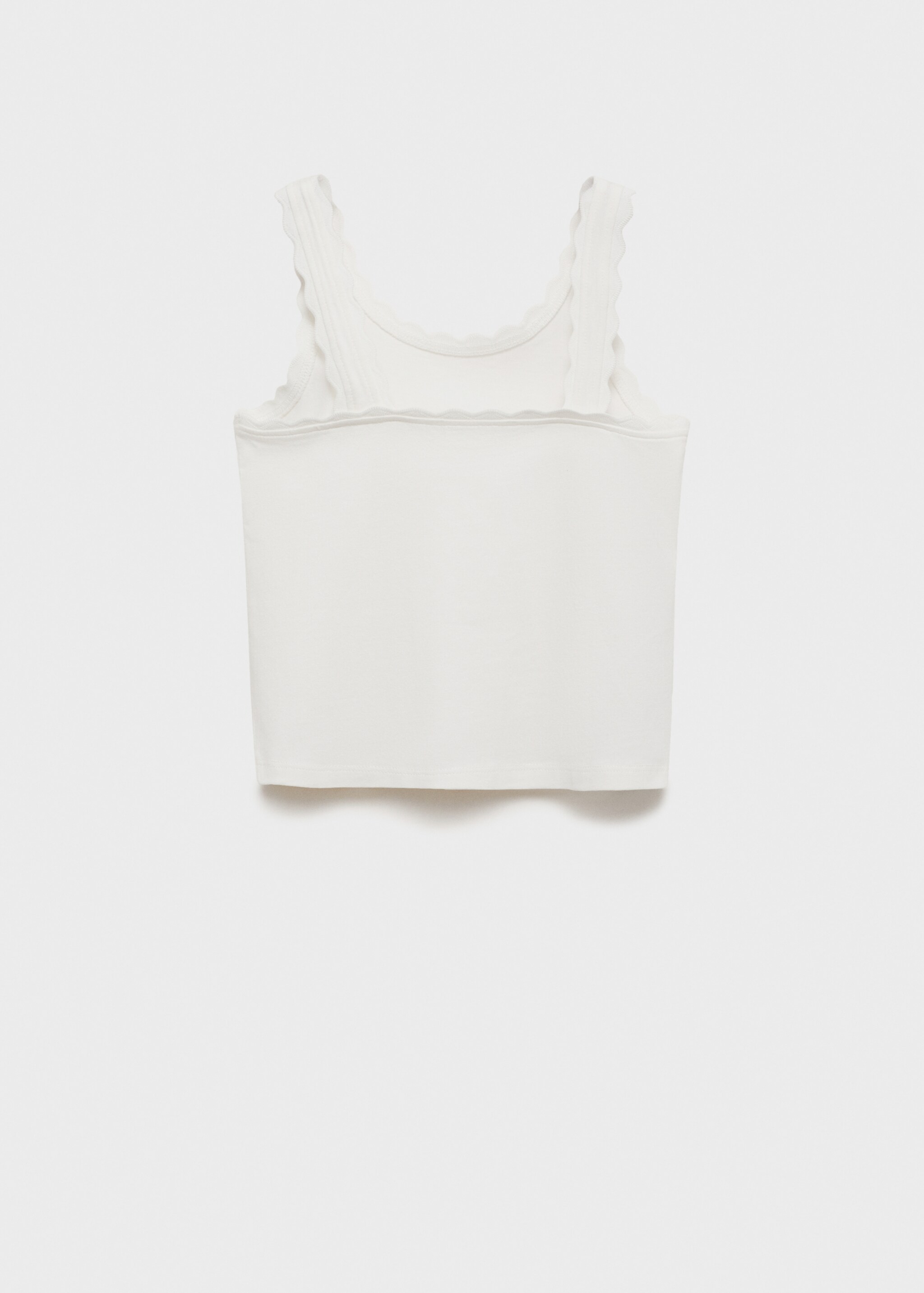 Tank top with embroidered detail - Reverse of the article