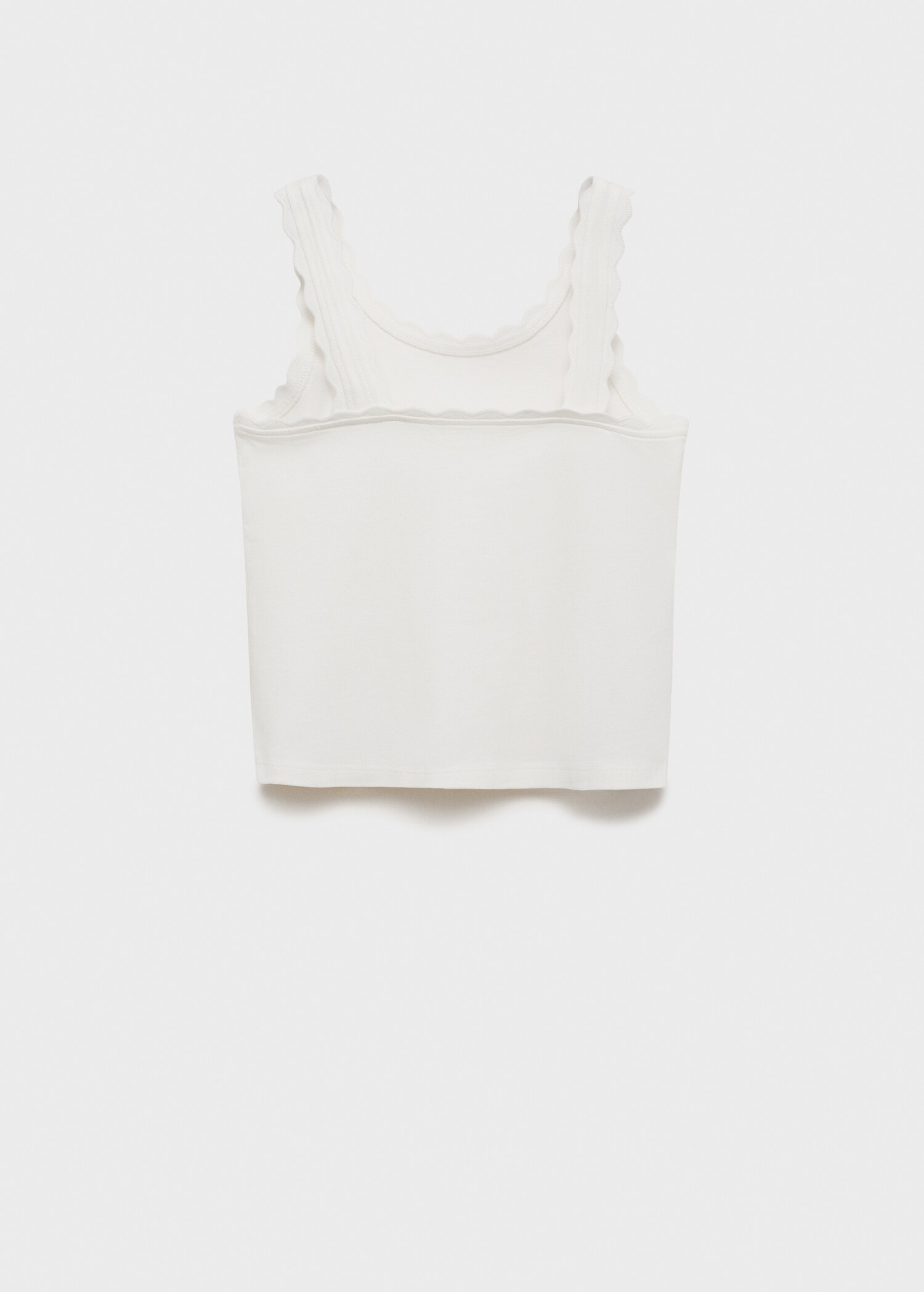 Tank top with embroidered detail - Reverse of the article