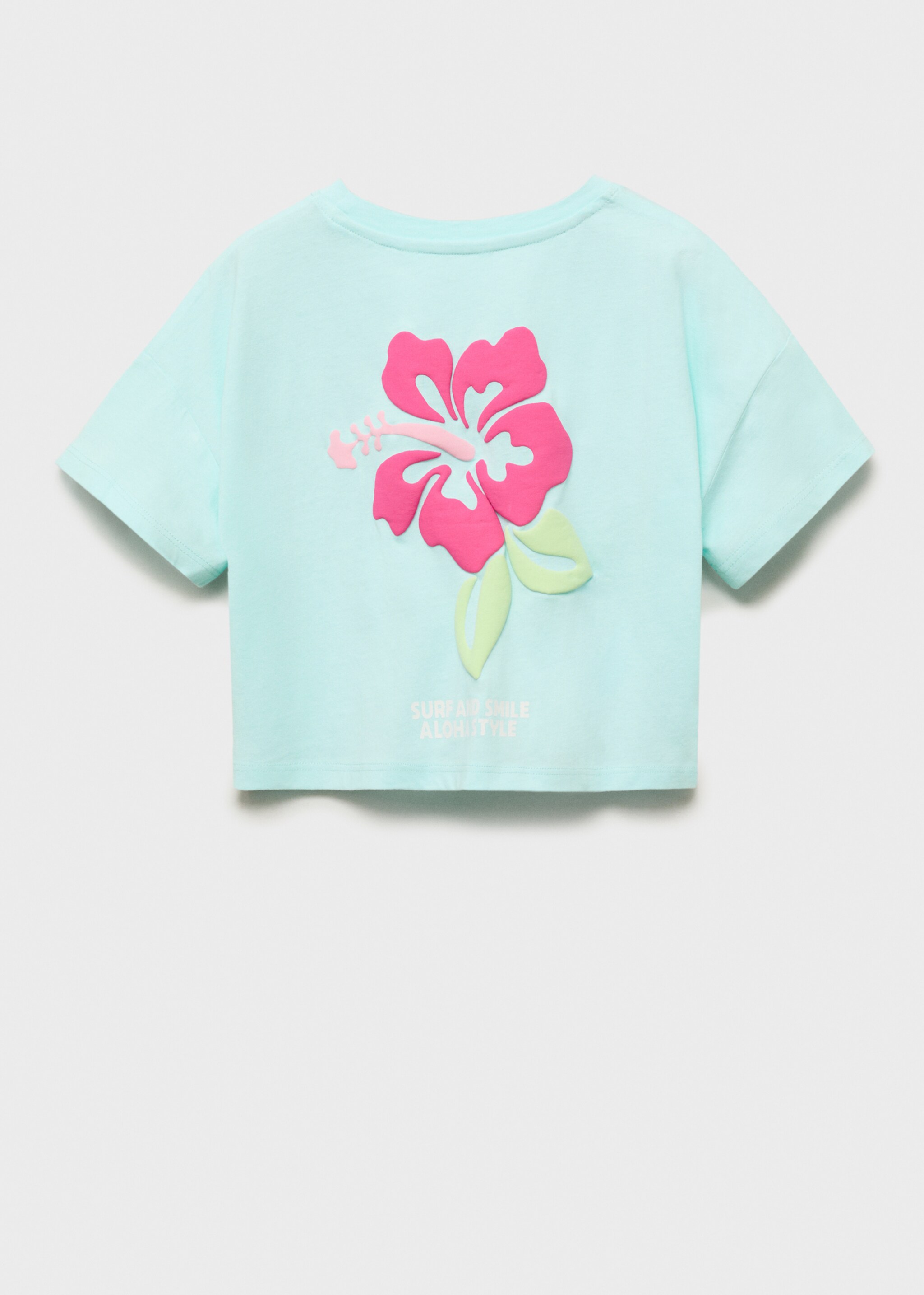 Printed cropped t-shirt - Reverse of the article