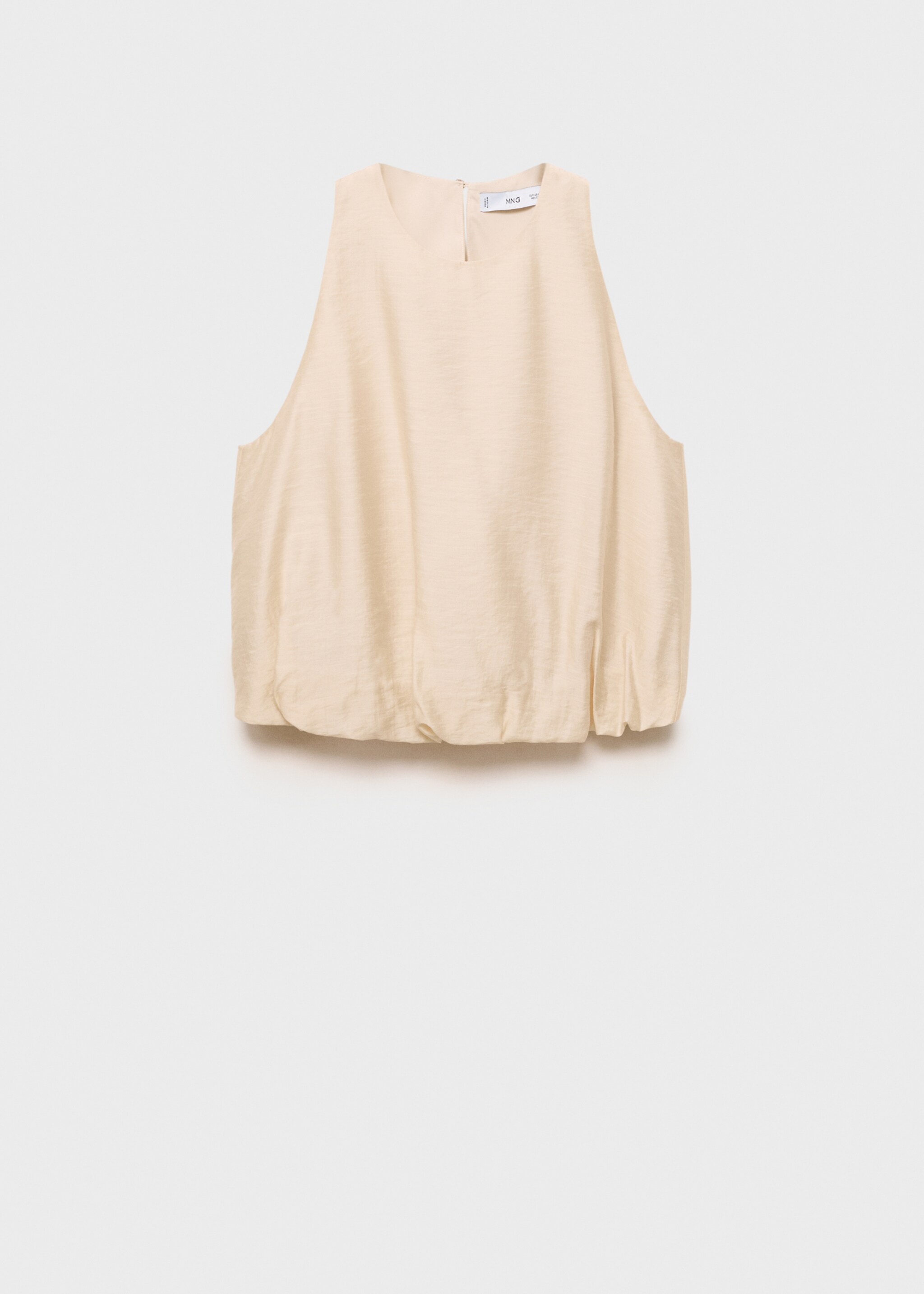 Lyocell-blend top with puffed hem - Article without model