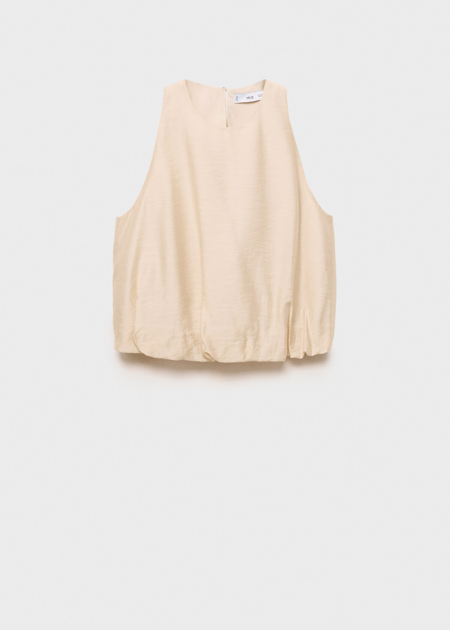 Lyocell-blend top with puffed hem - Article without model