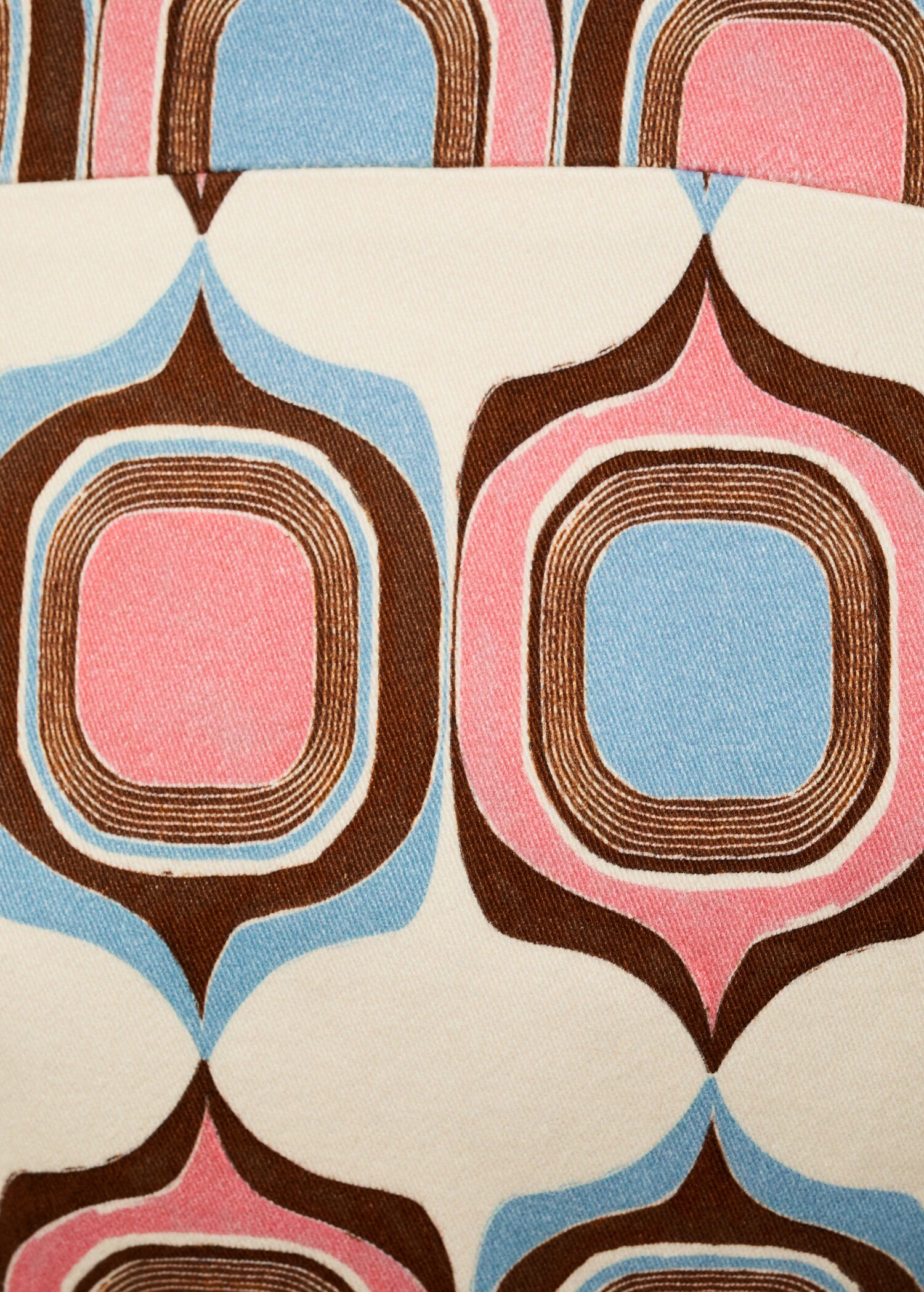 Printed boat-neck top - Details of the article 0