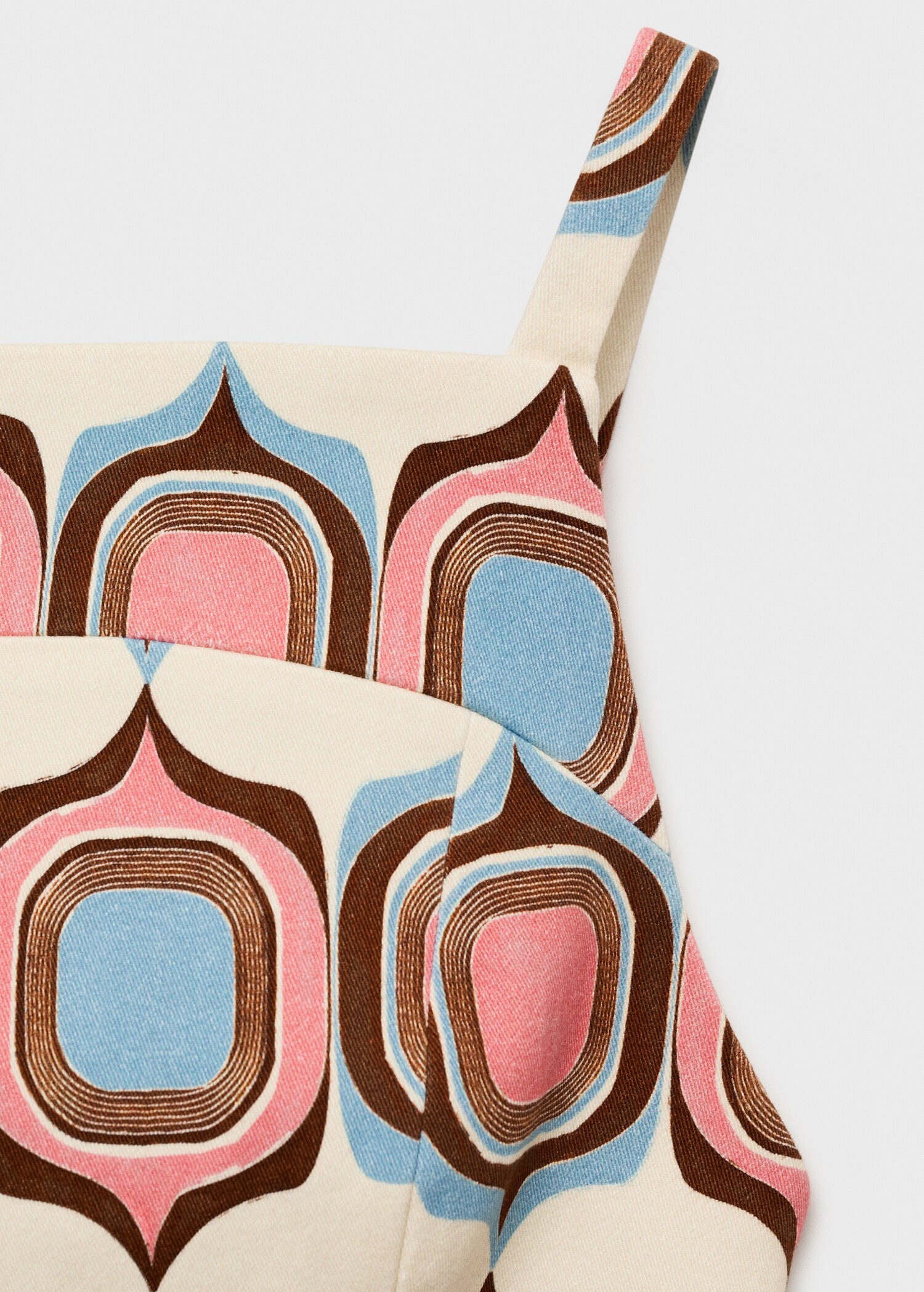 Printed boat-neck top - Details of the article 8