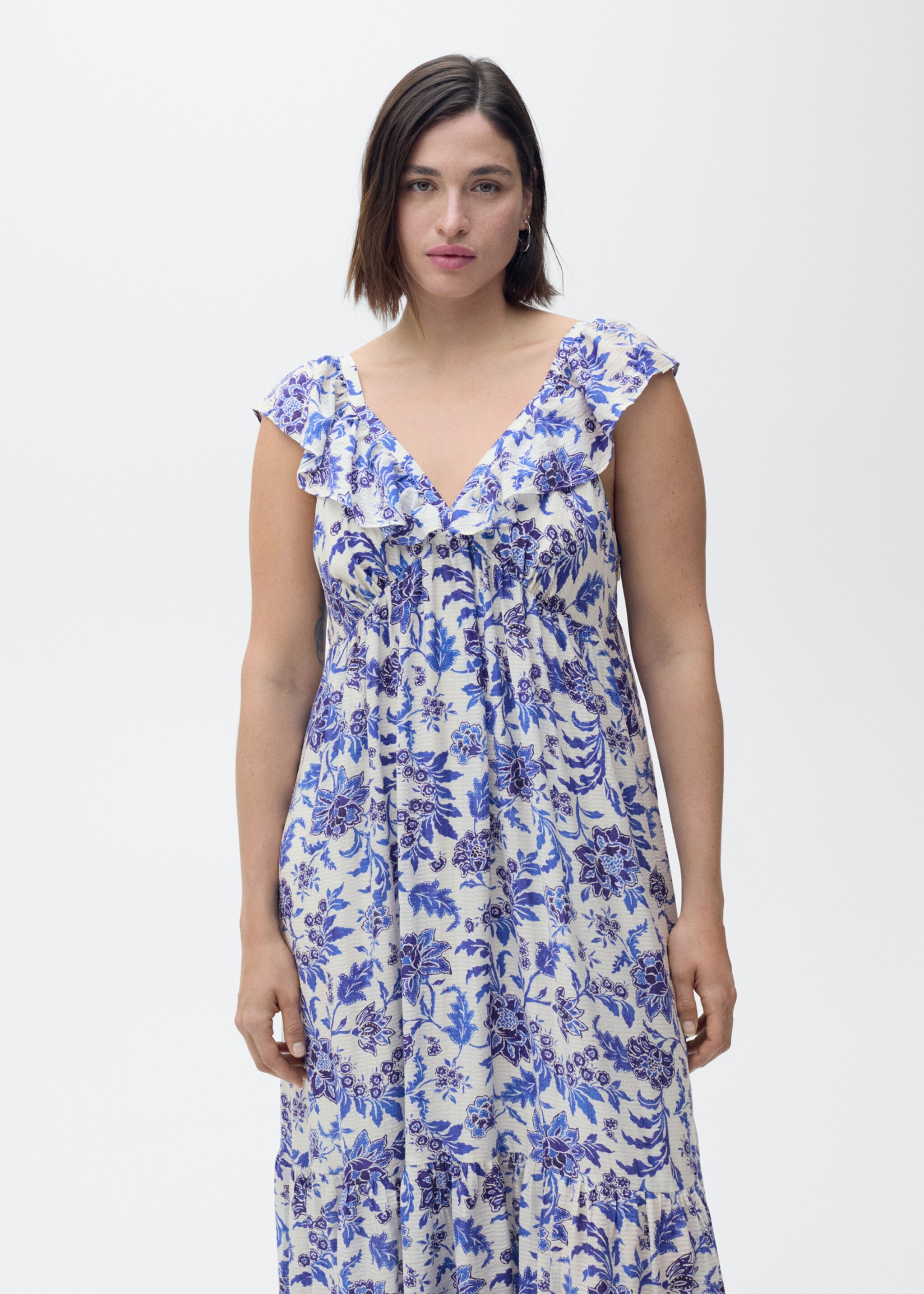 Ruffled floral print dress - Details of the article 5