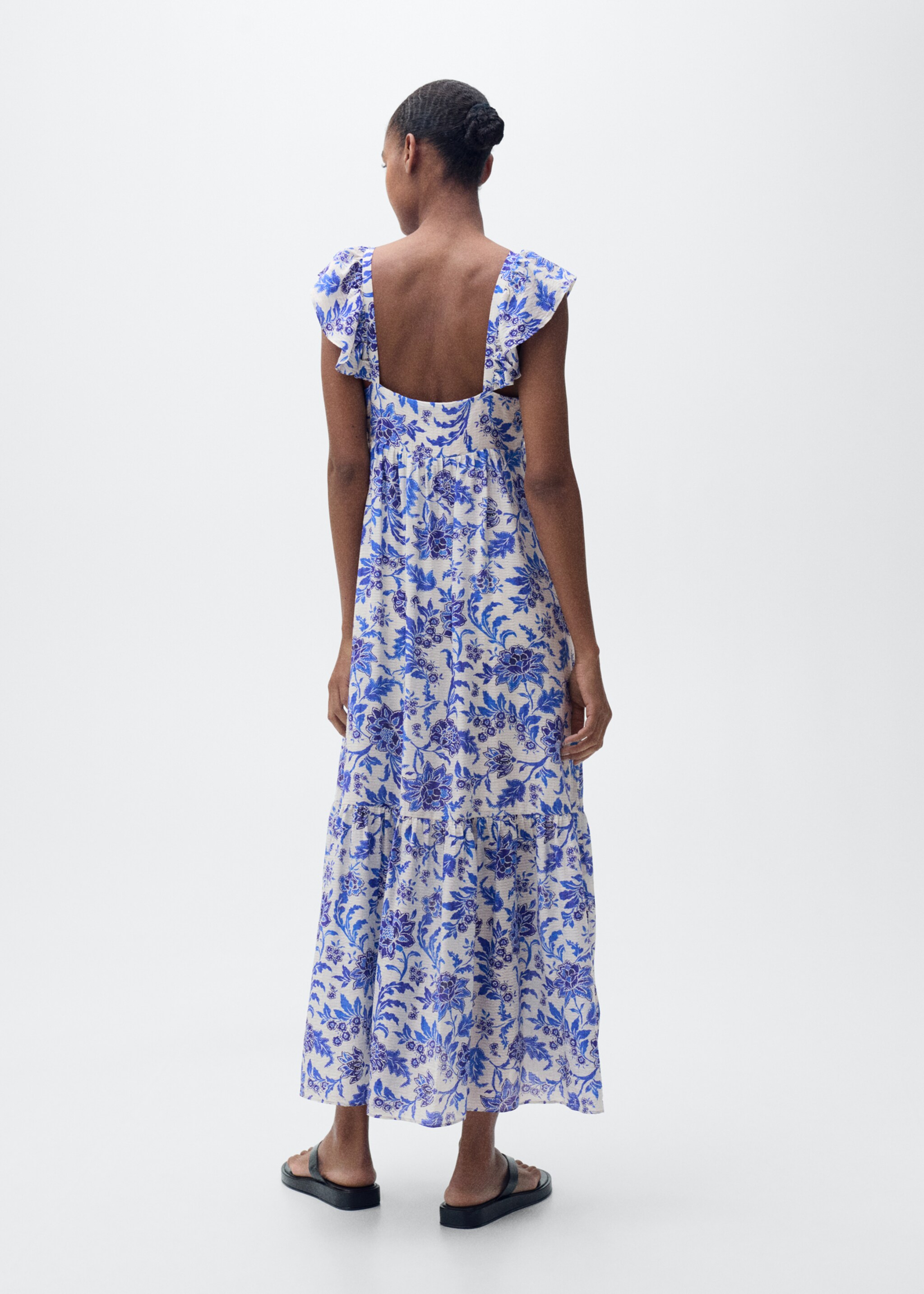 Ruffled floral print dress - Reverse of the article
