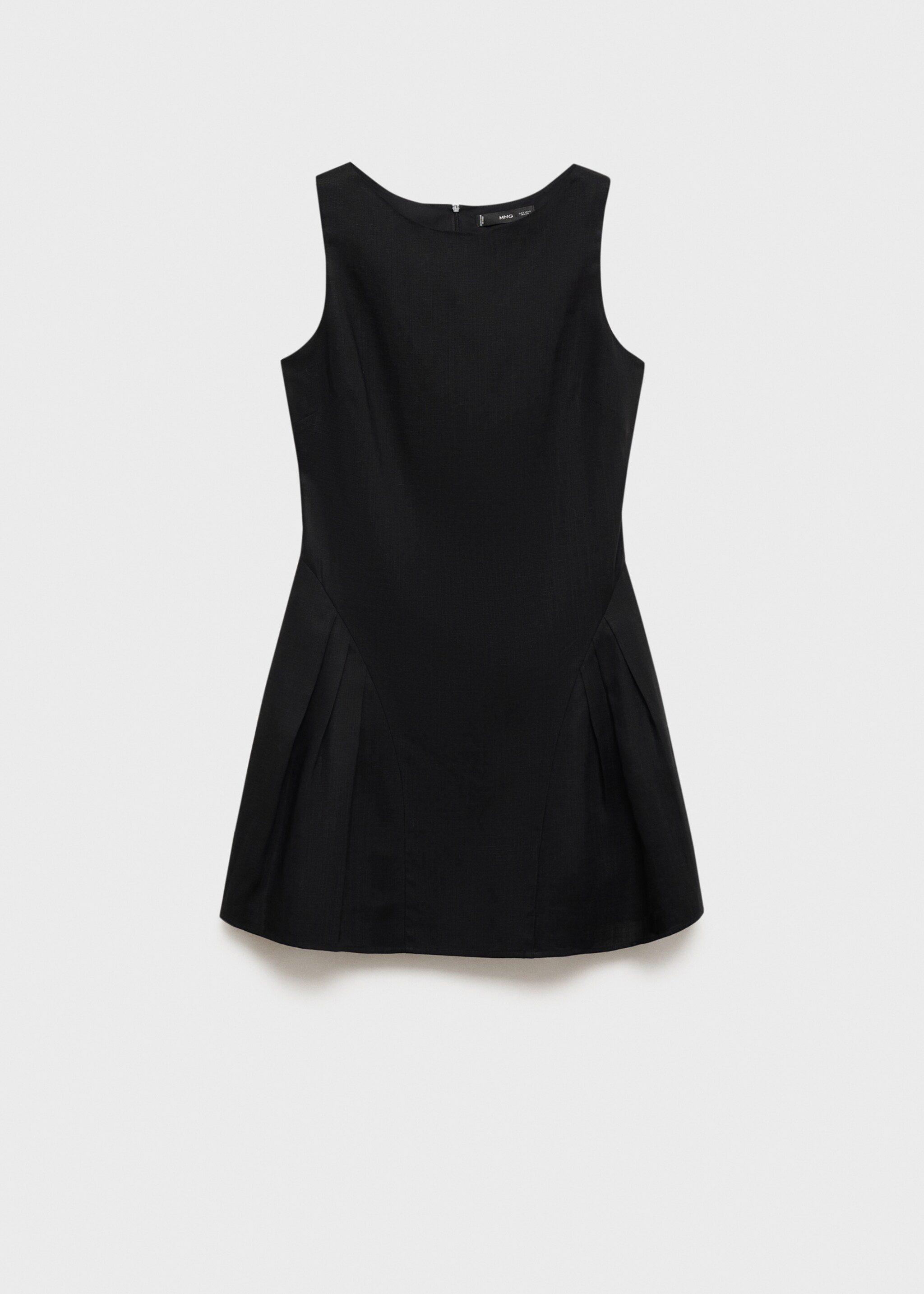 Vestido corto mezcla lino pliegues - Artículo sin modelo