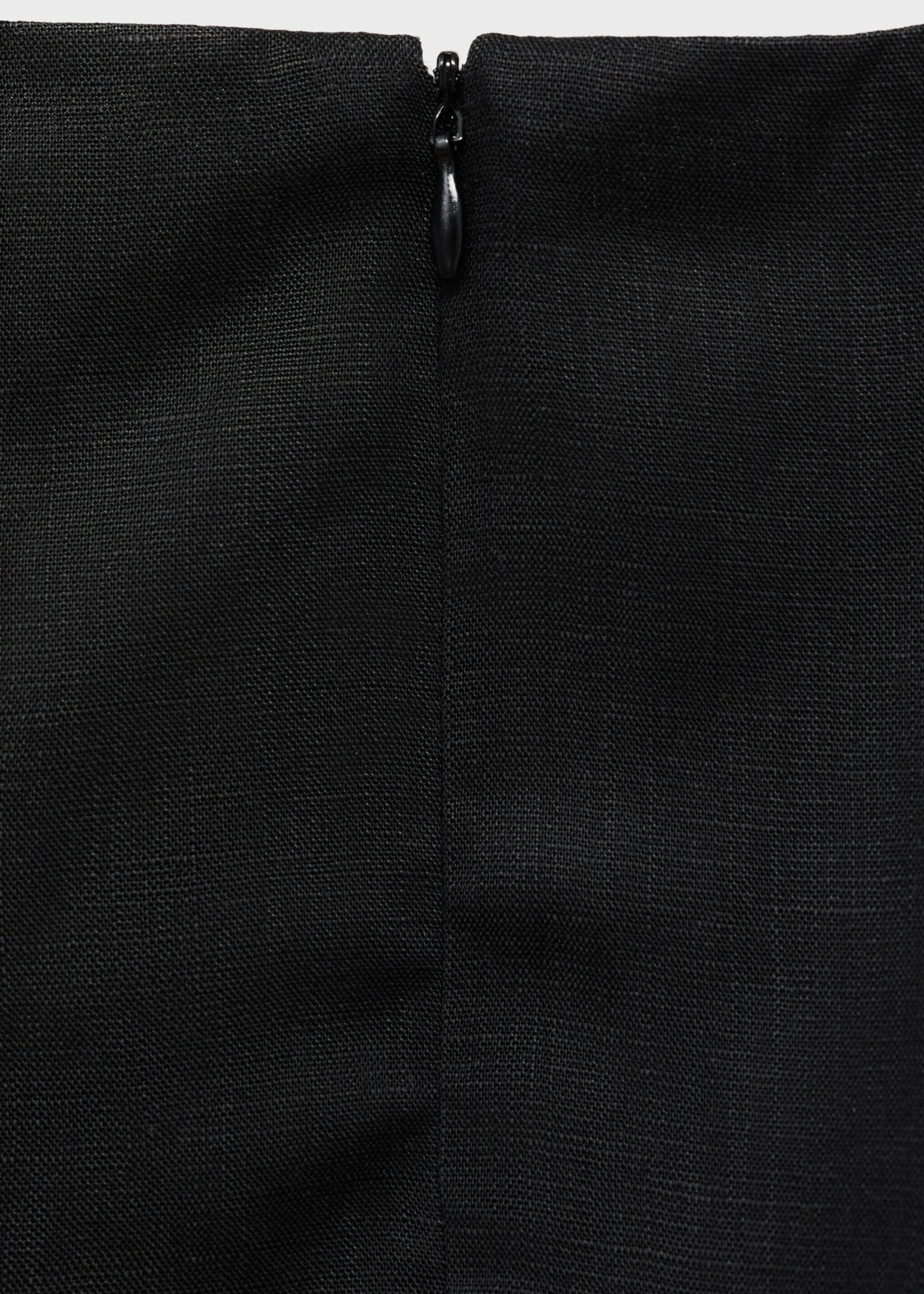 Vestido corto mezcla lino pliegues - Detalle del artículo 0