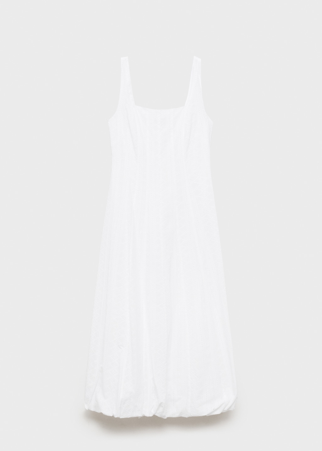 Mango Embroidered dress with puffed hem thumbnail