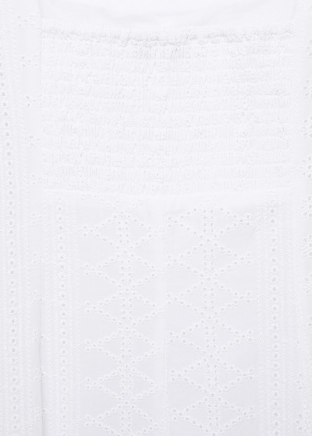 Mango Embroidered dress with puffed hem thumbnail