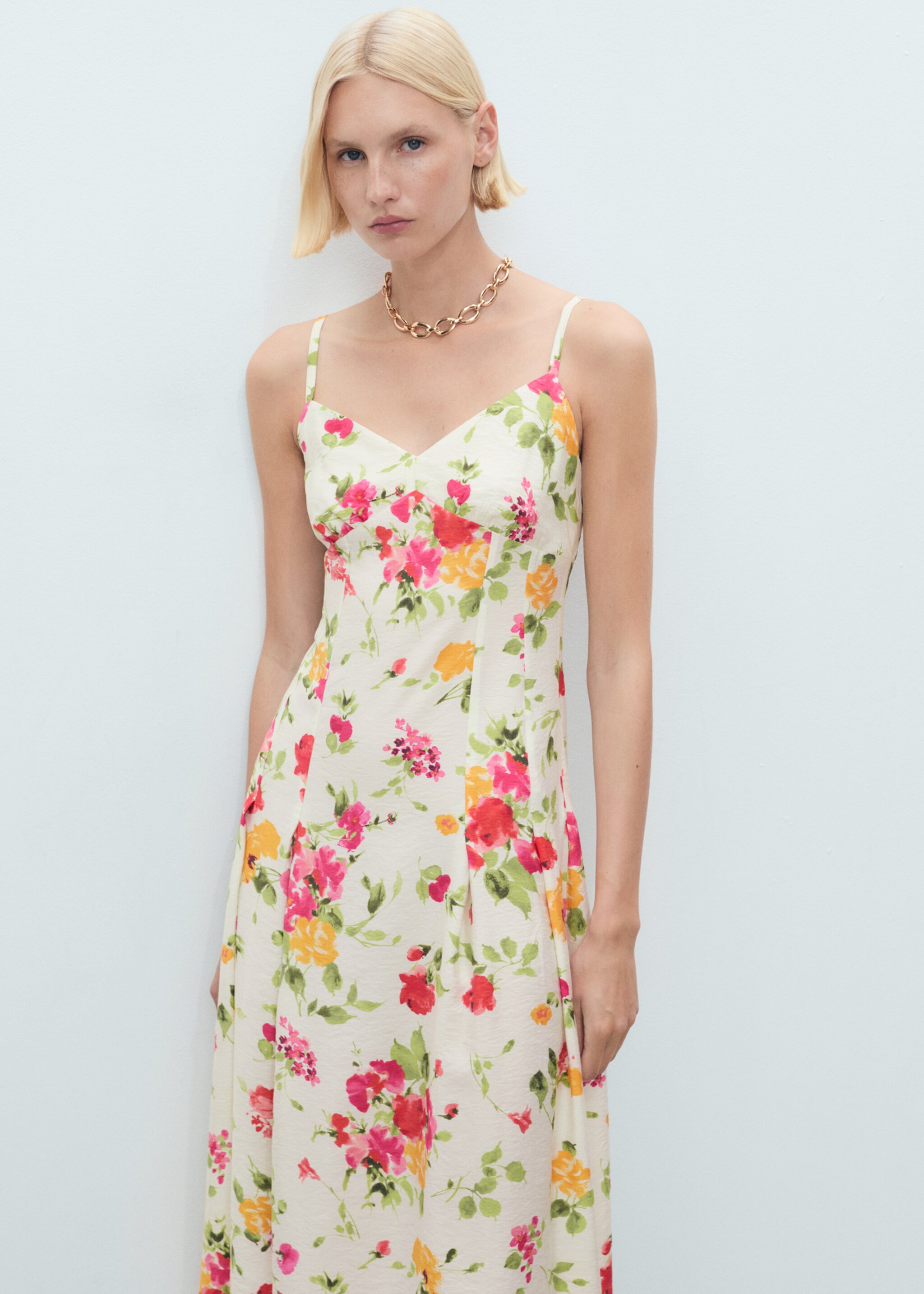 Floral-print flared dress - Medium plane