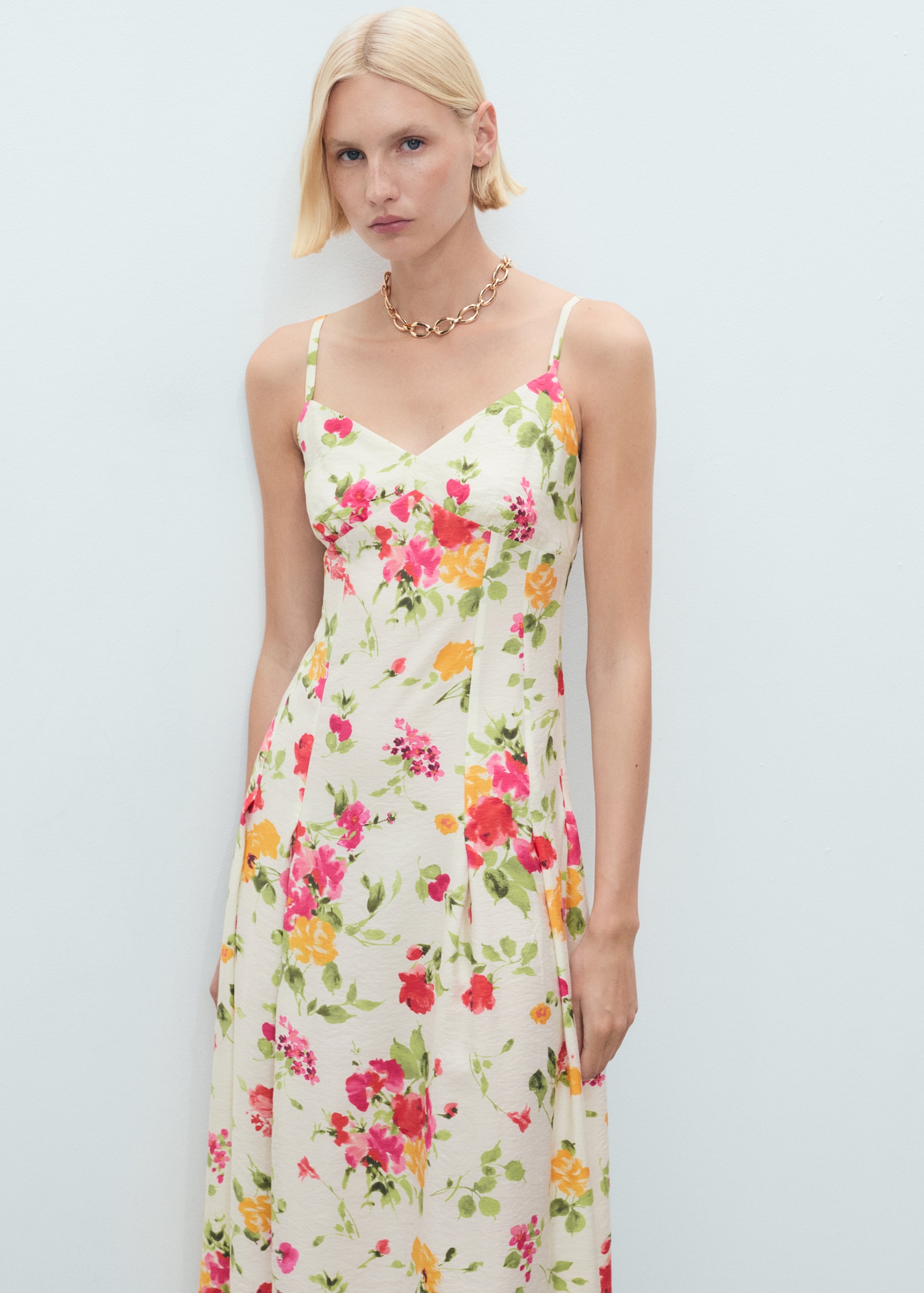 Floral-print flared dress - Medium plane