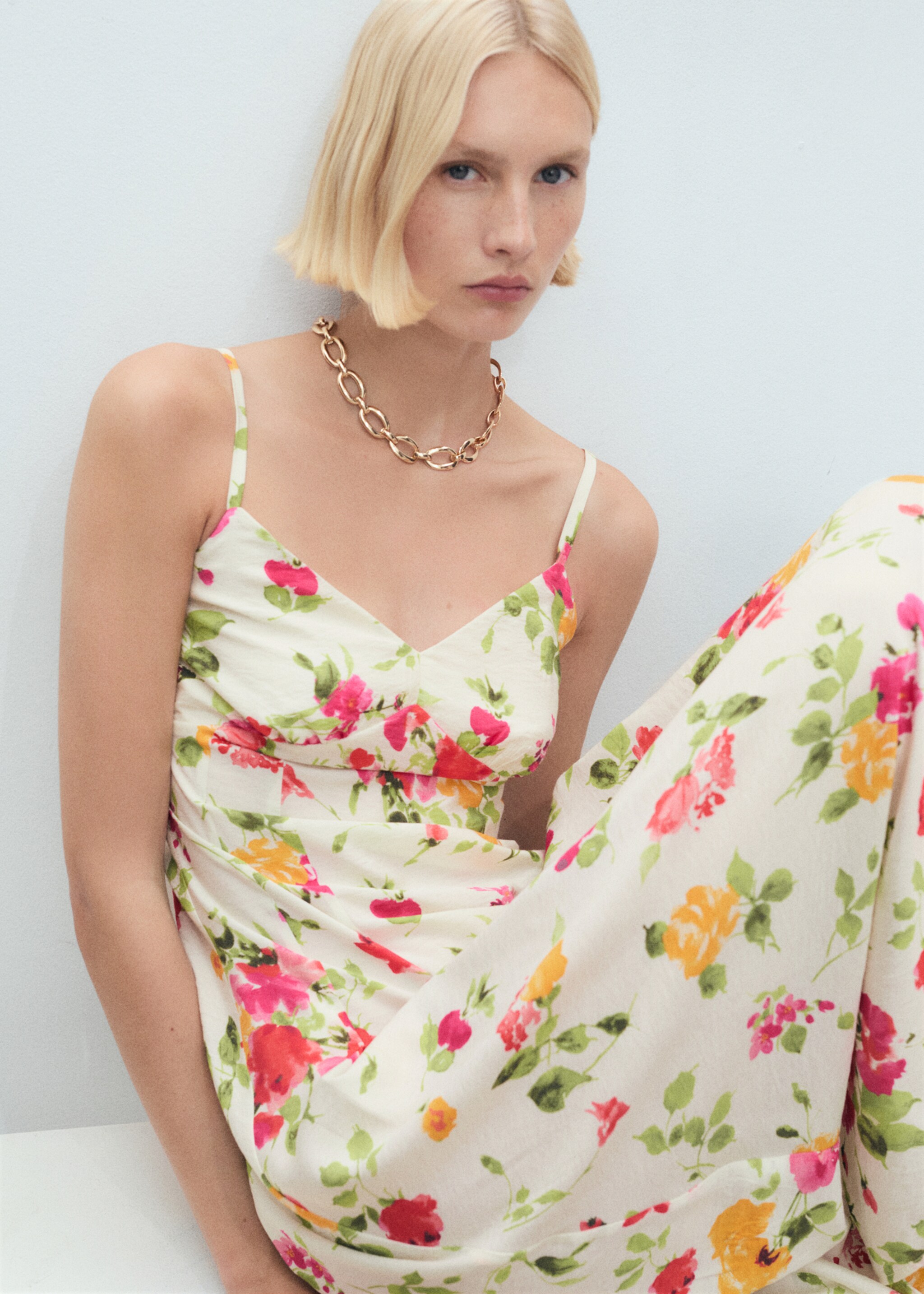 Floral-print flared dress - Details of the article 2