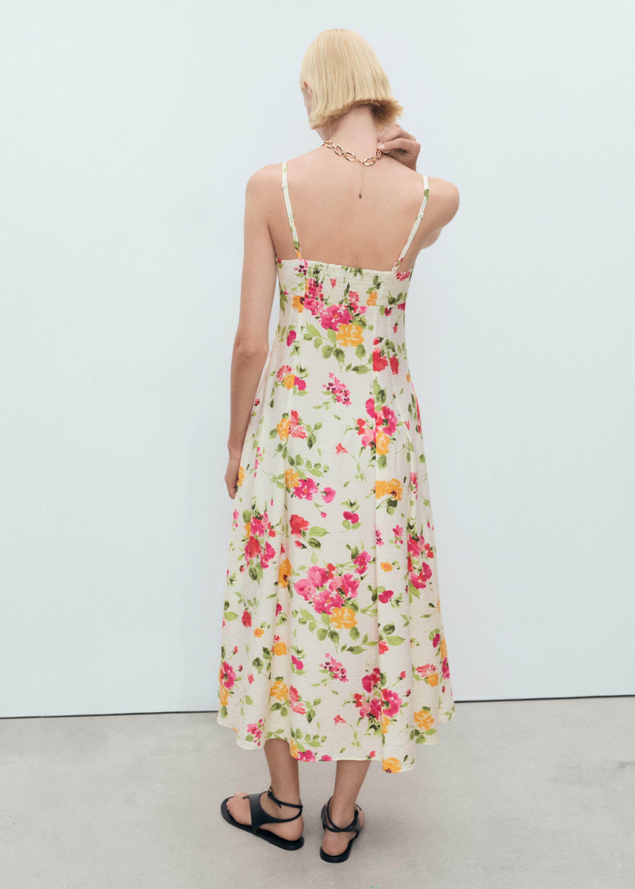 Floral-print flared dress - Reverse of the article