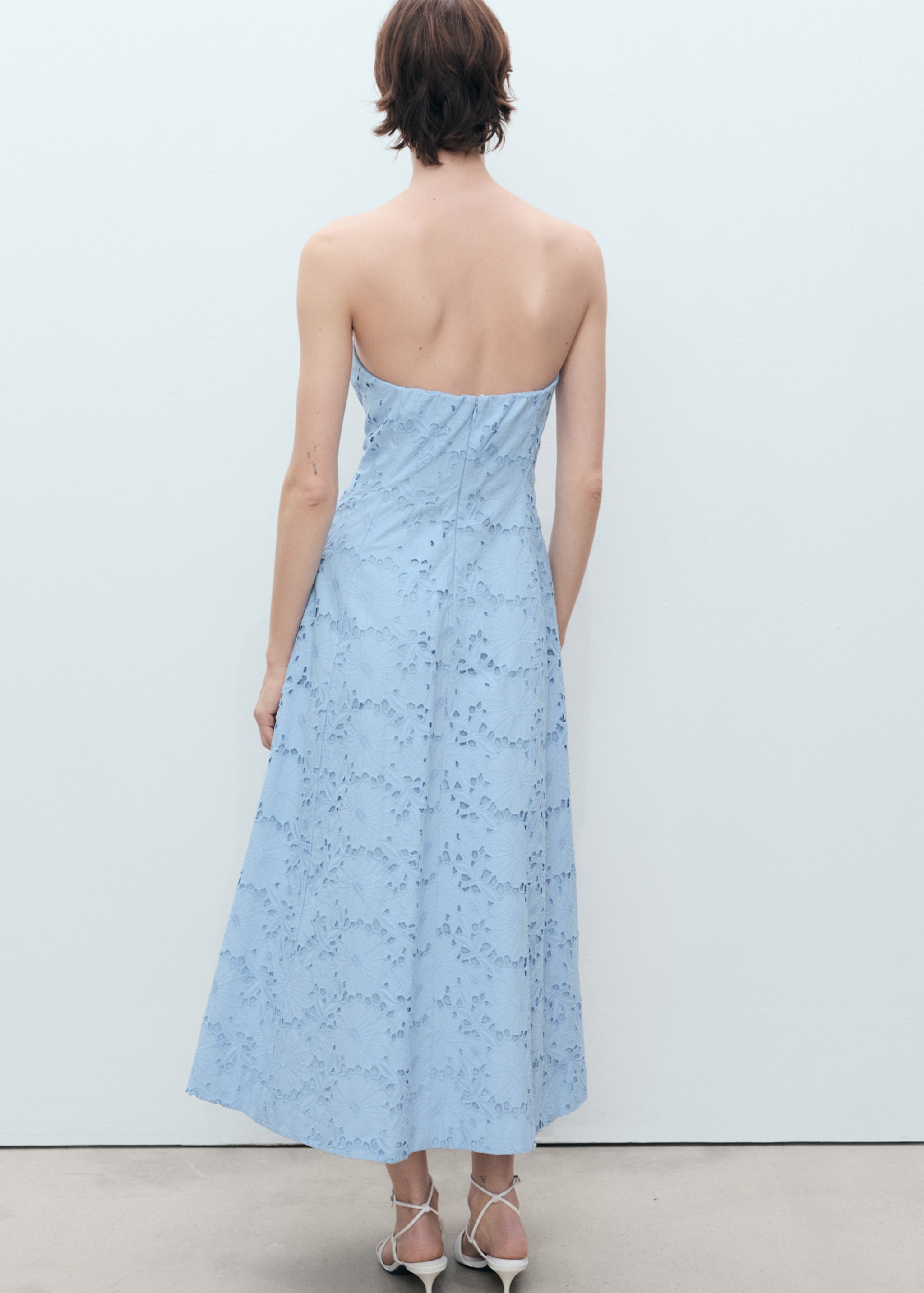Vestido palabra de honor bordado inglés - Reverso del artículo