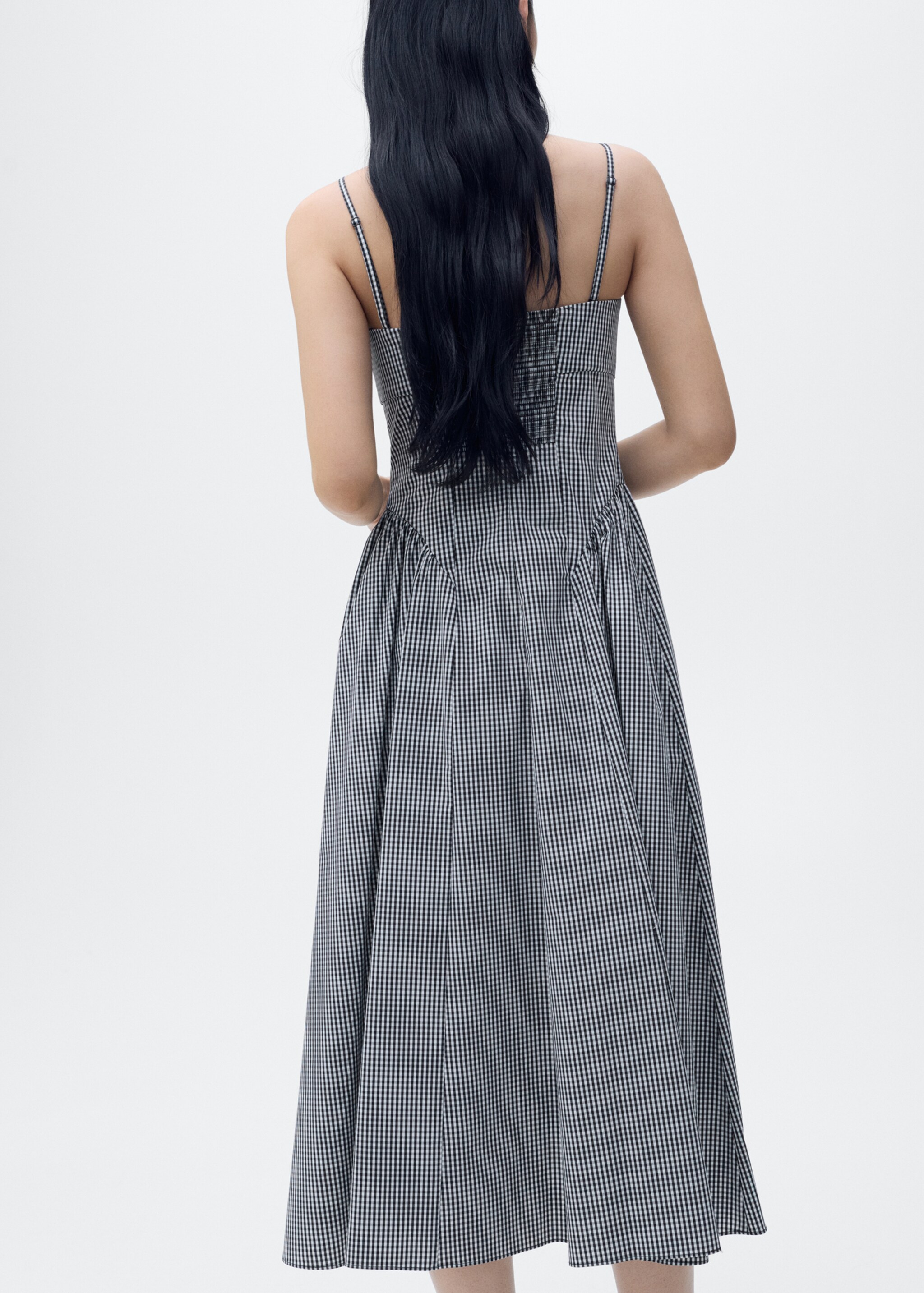 Gingham print midi-dress - Reverse of the article
