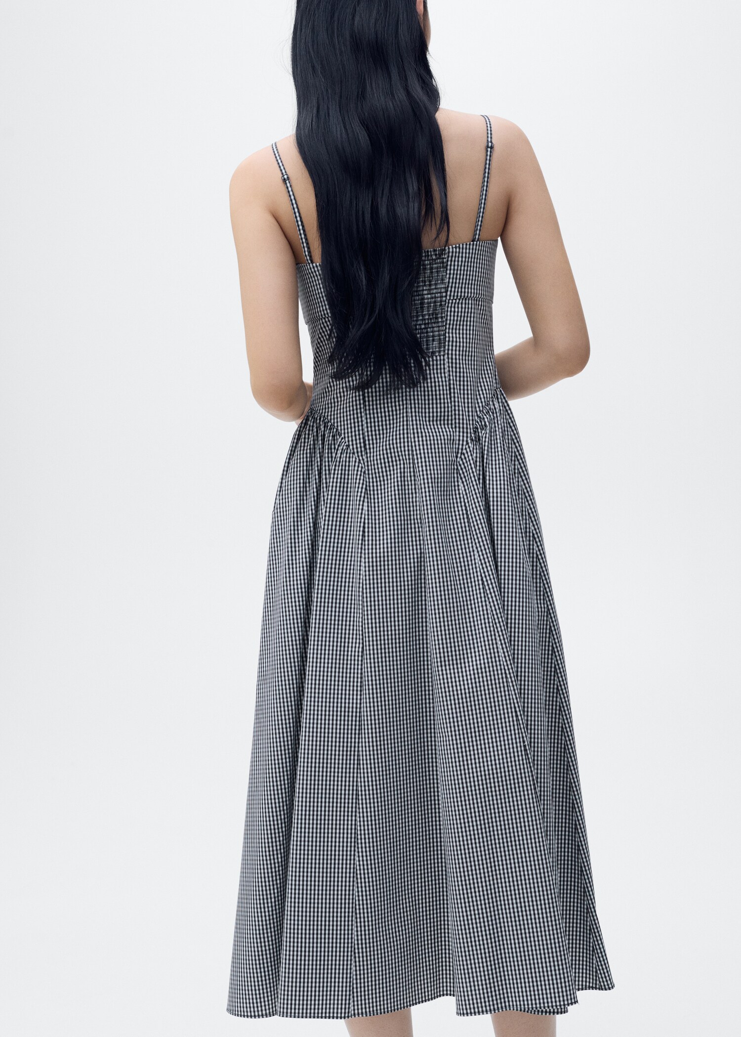 Vestido midi estampado vichy - Reverso del artículo