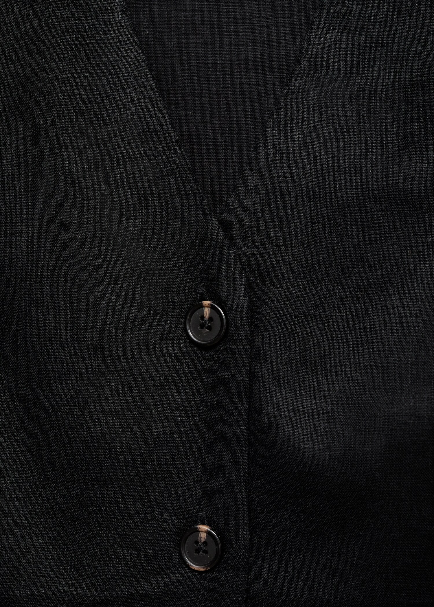 Robe midi en lin avec ceinture - Détail de l'article 0