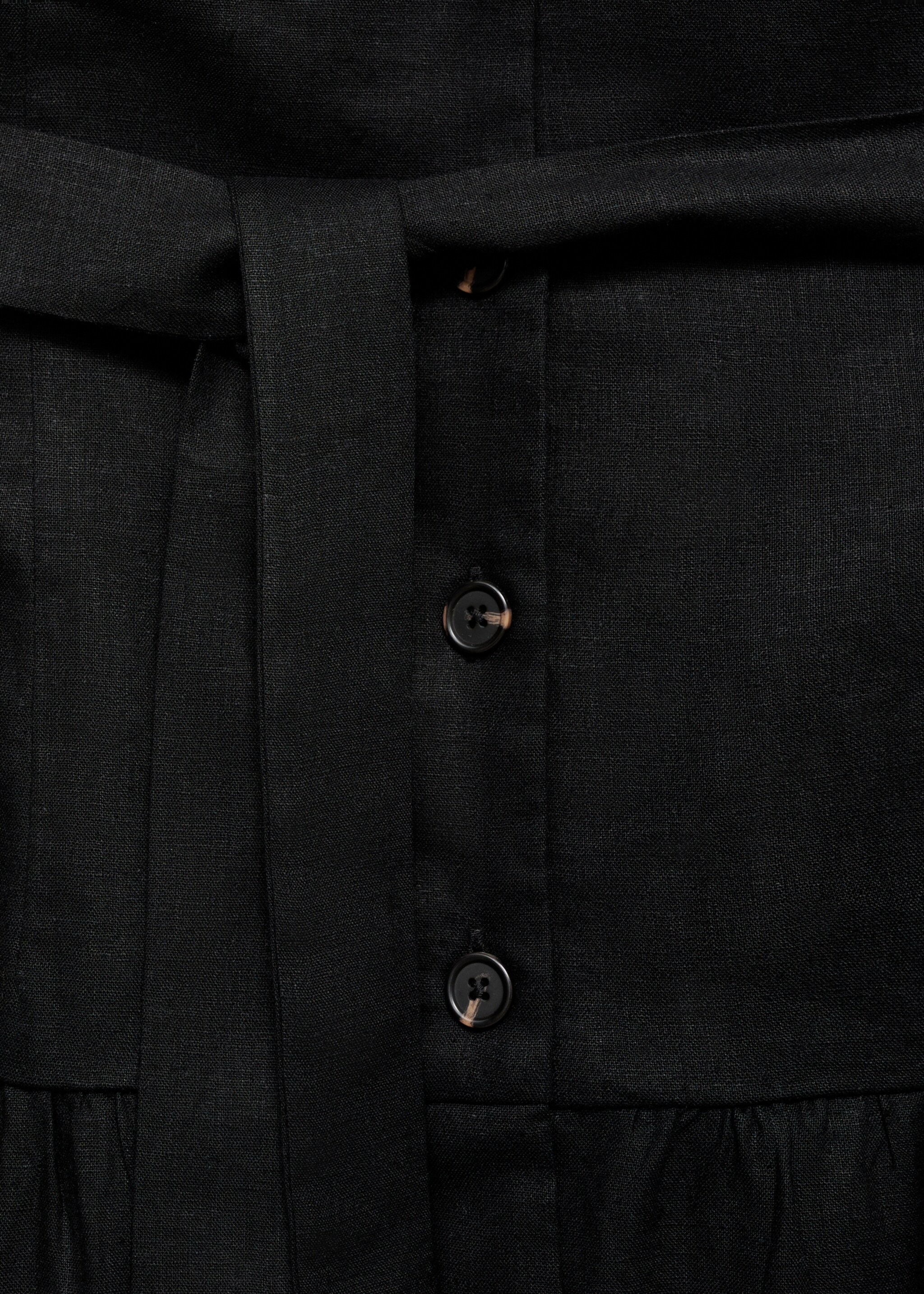 Vestido midi lino cinturón - Detalle del artículo 8