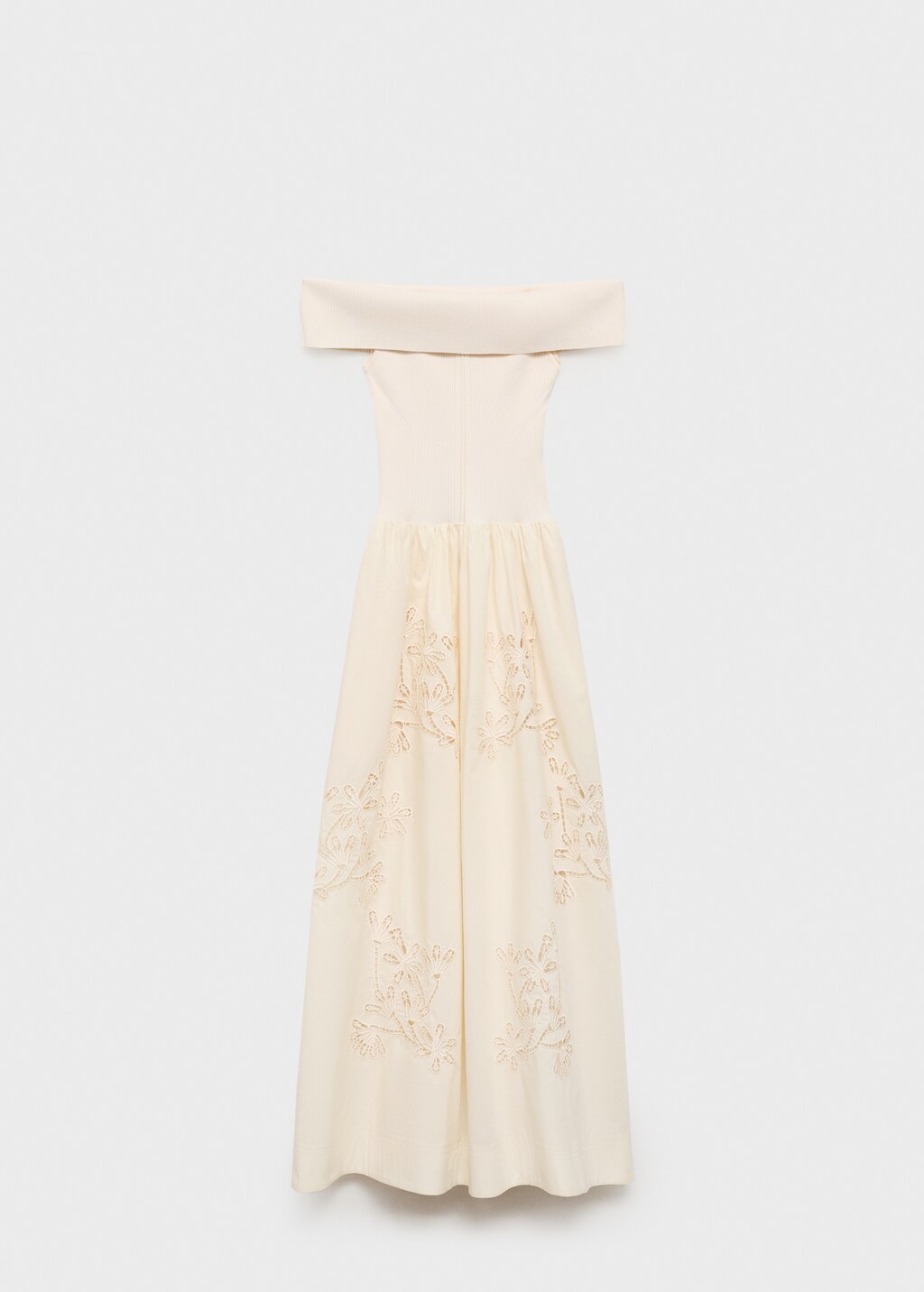 Combined dress with embroidered details - image 5