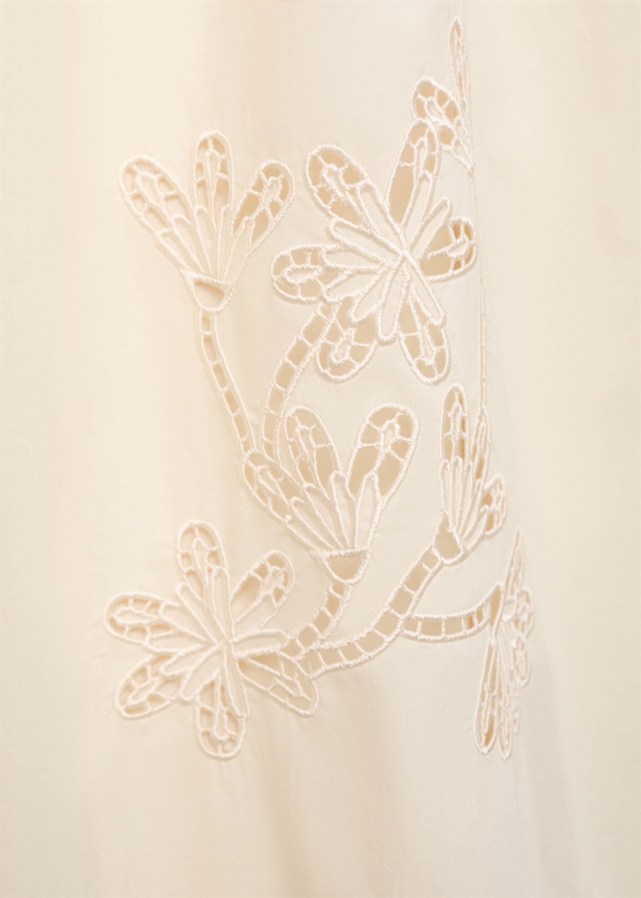Combined dress with embroidered details - Details of the article 0
