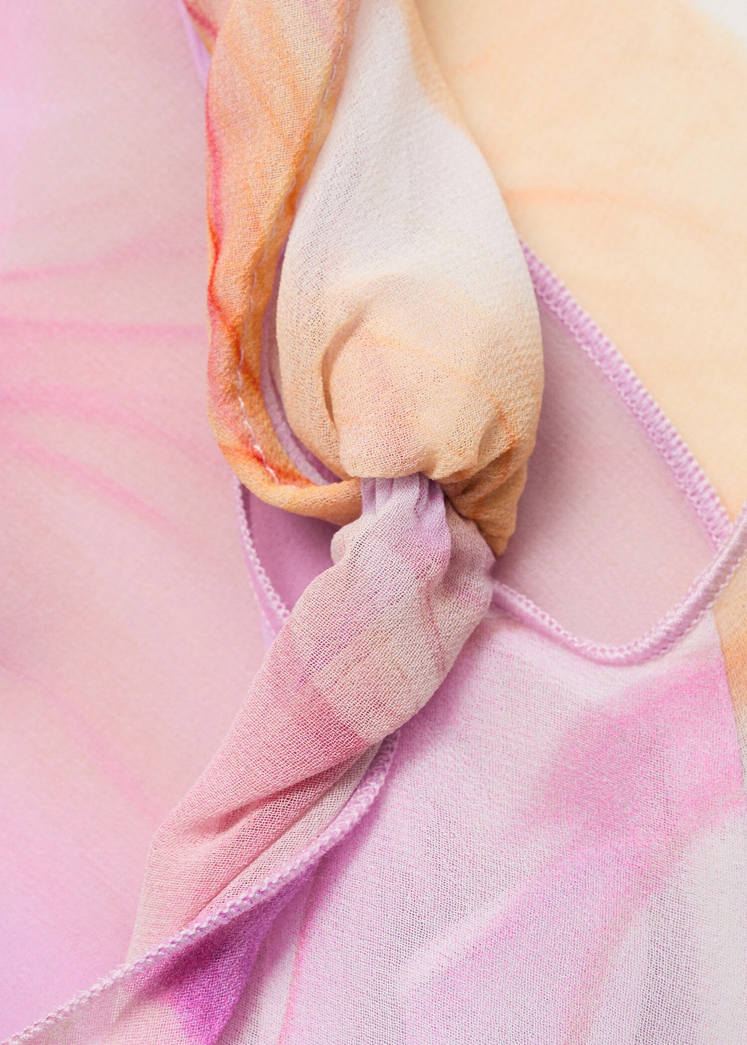 Robe imprimé fleurs avec bretelles asymétriques - Détail de l'article 8